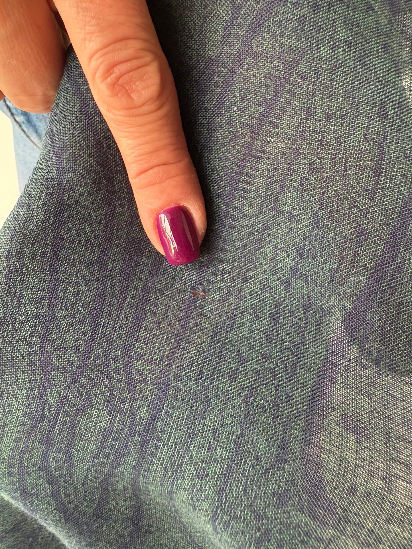 Eșarfă XXXL din lana extrem de fină forest green cu aubergine