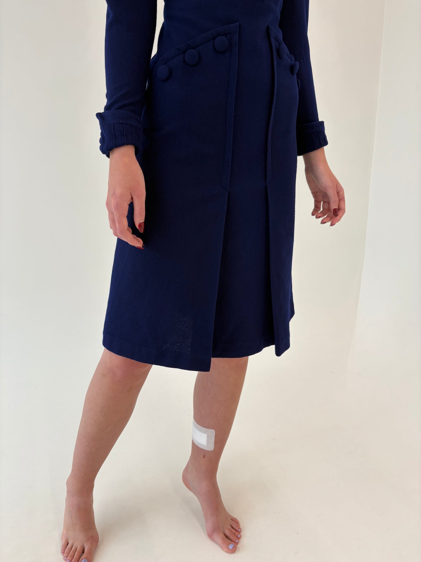 Rochie Old vintage de colecție sfârșit de ani 40 din lana extafina