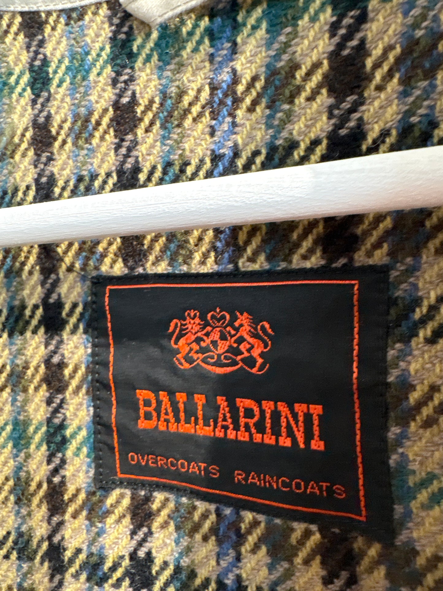Trench vintage italian din gabardină cu interior din lana