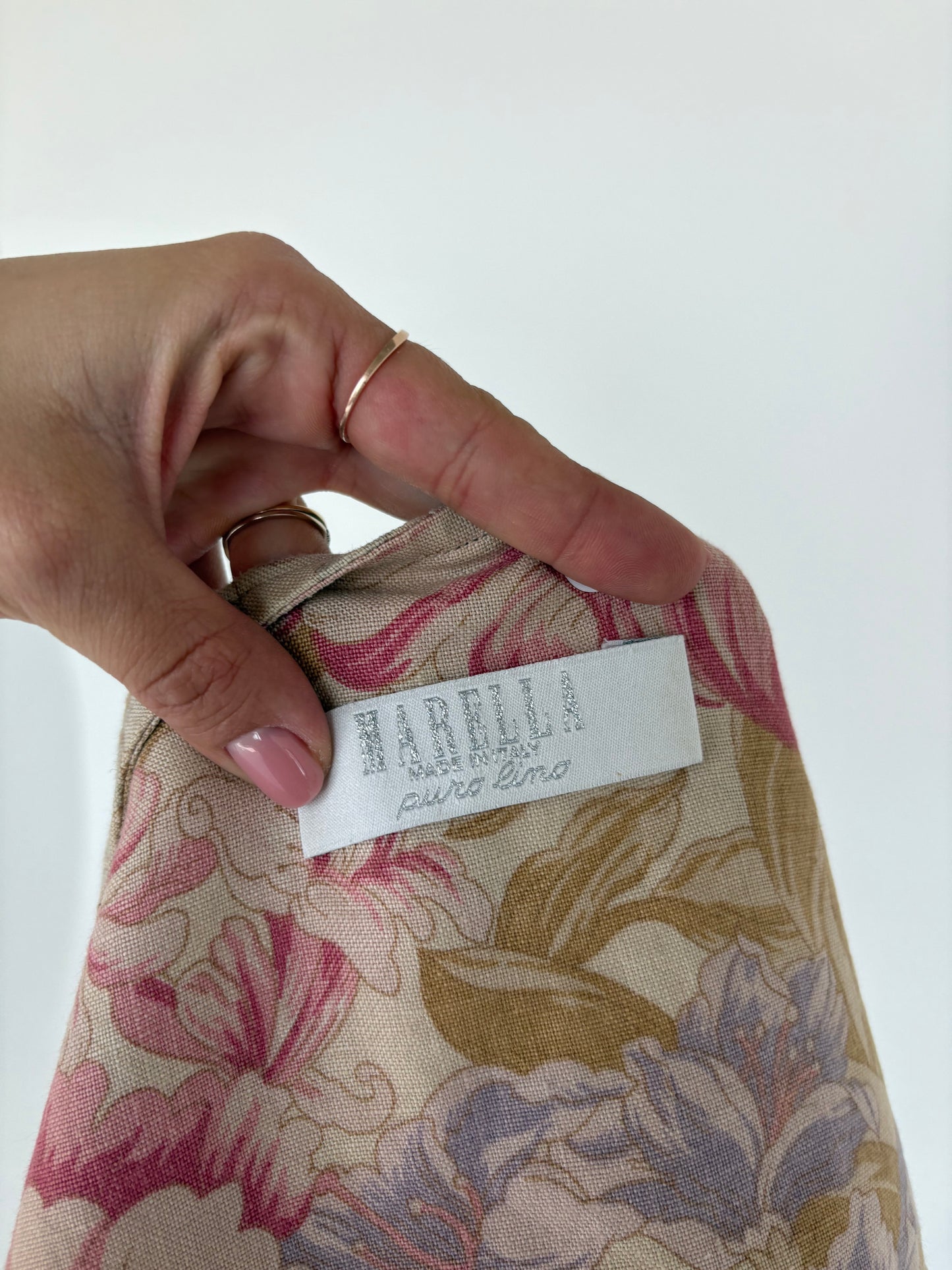 Sacou luxury Marella by Max Mara ușor cambrat din in cu print floral