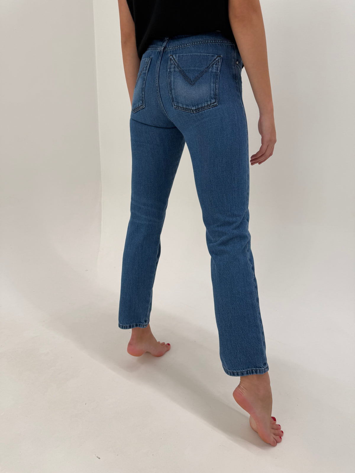 Jeans Max Mara în croi super actual ‘skinny straight’ classic wash
