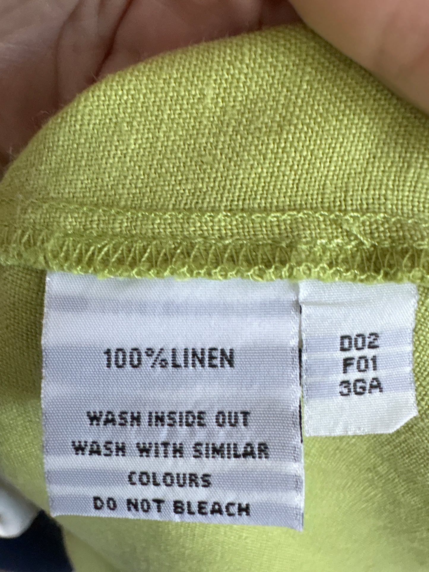 Rochie verde crud din in premium cu mâneci ușor bufante în croi actual