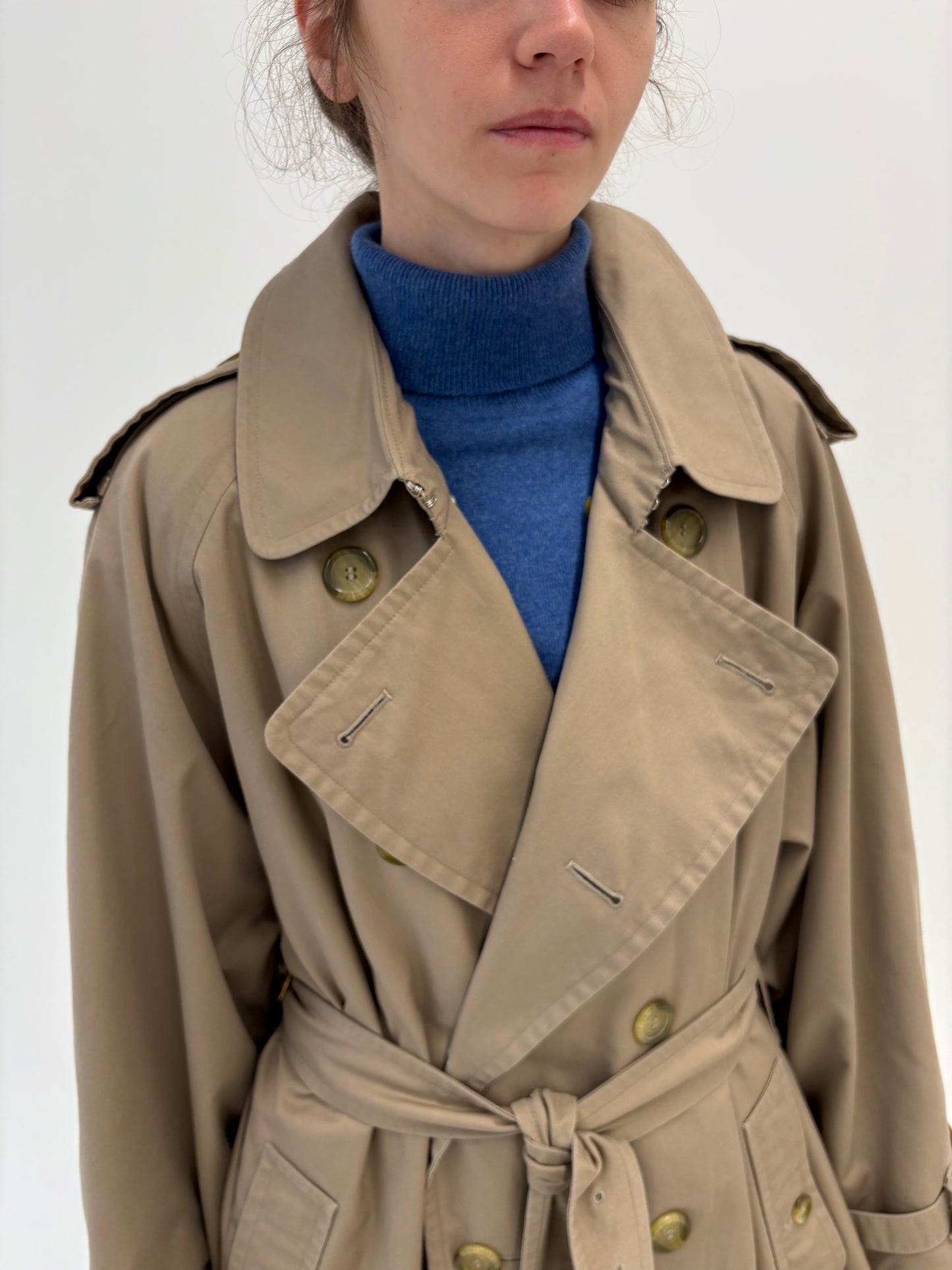 Trench high end Burberry de toamnă iarnă cu liner de lana cu camel hair detașabil
