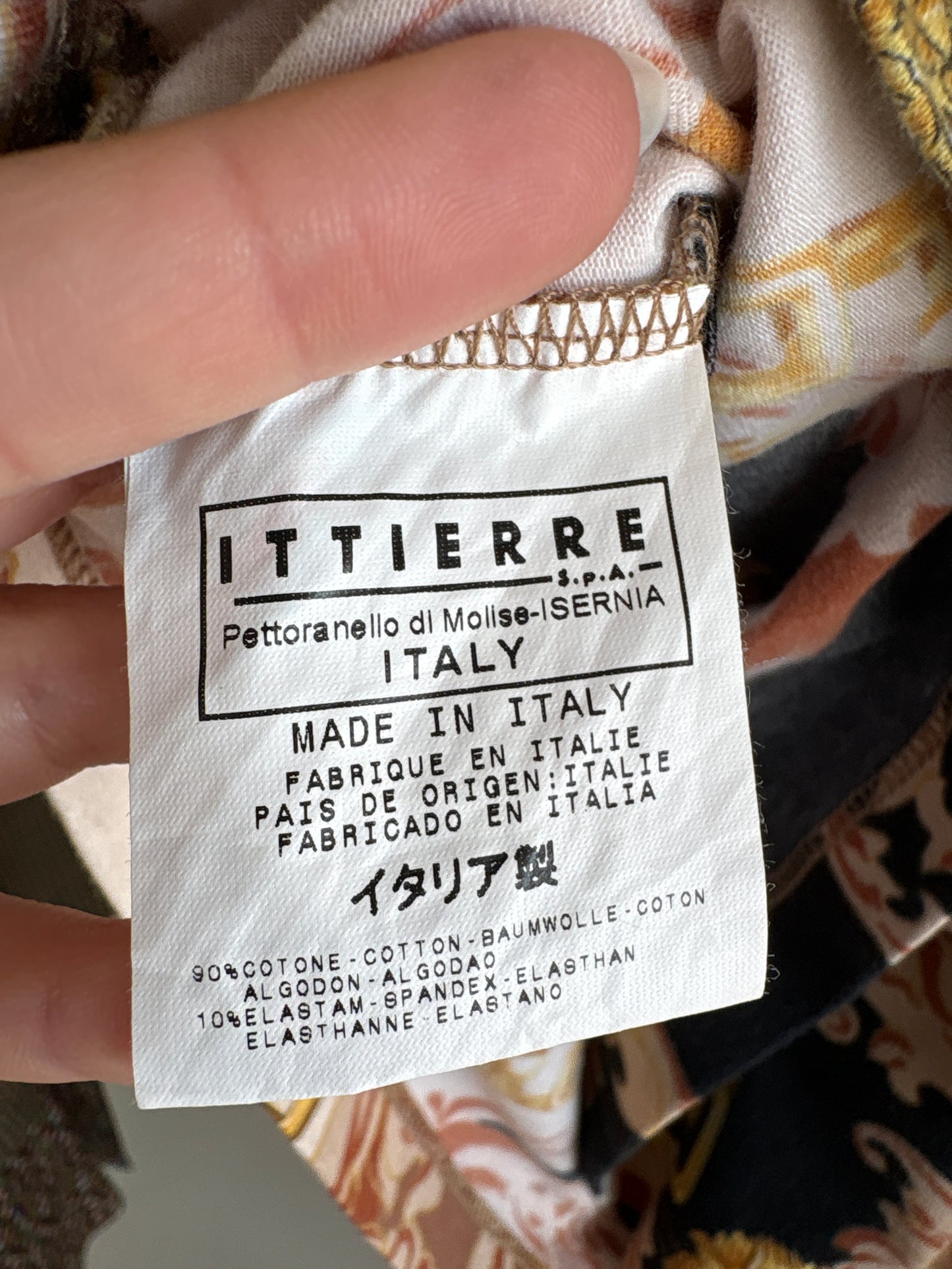 Top vintage Versace cu print baroc