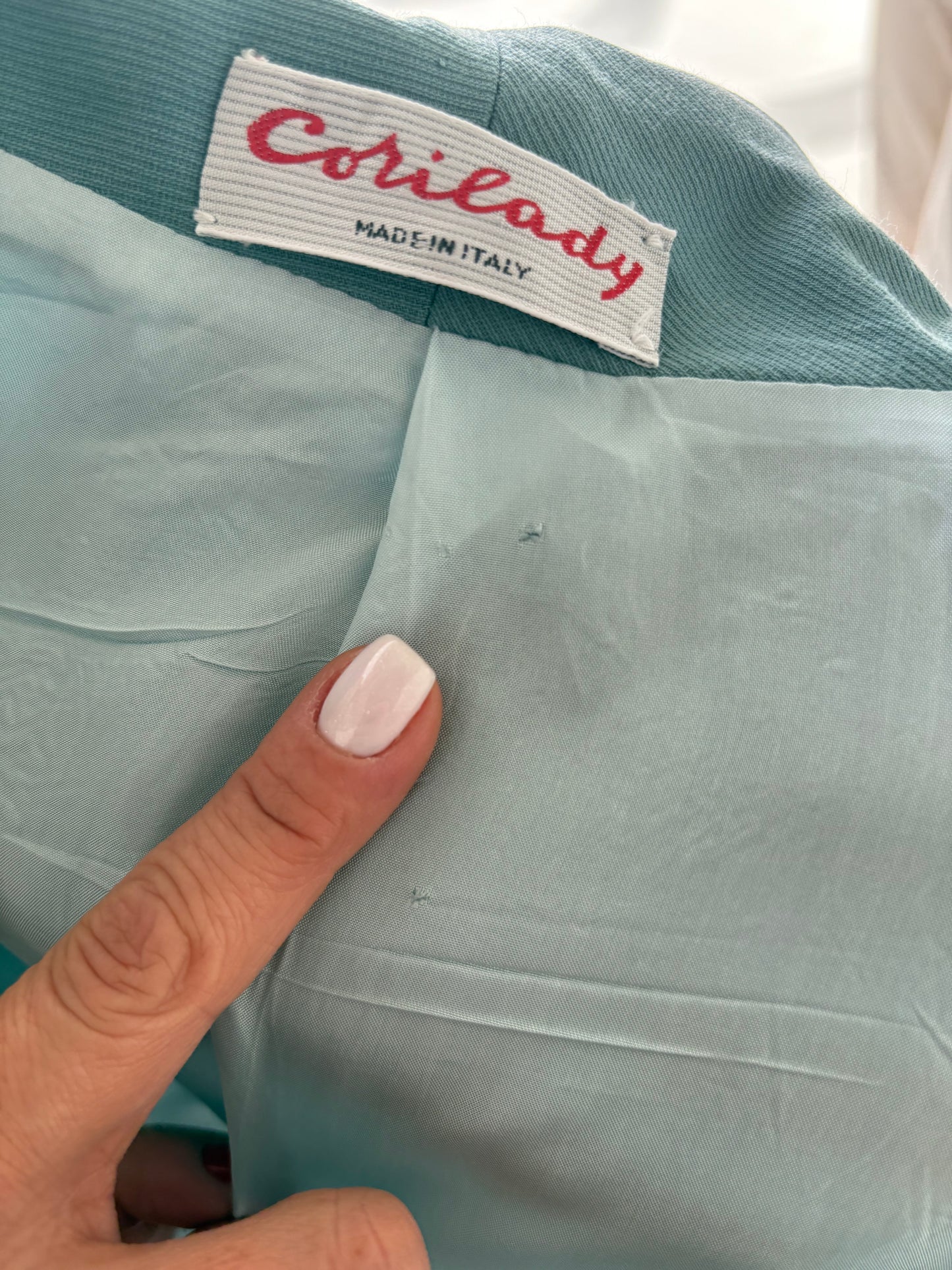 Sacou super premium italian ușor cambrat baby blue din lana excepțională