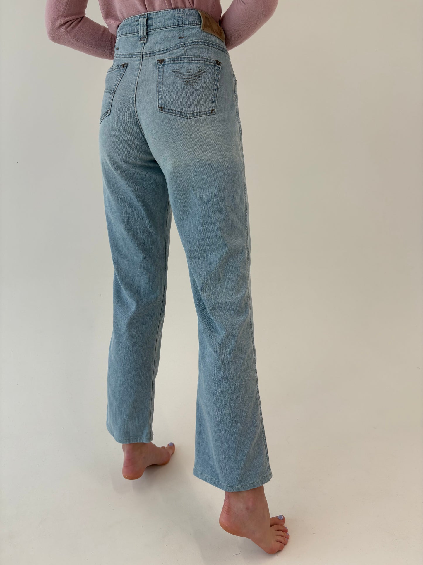 Jeans Armani straight leg ușor modelatori