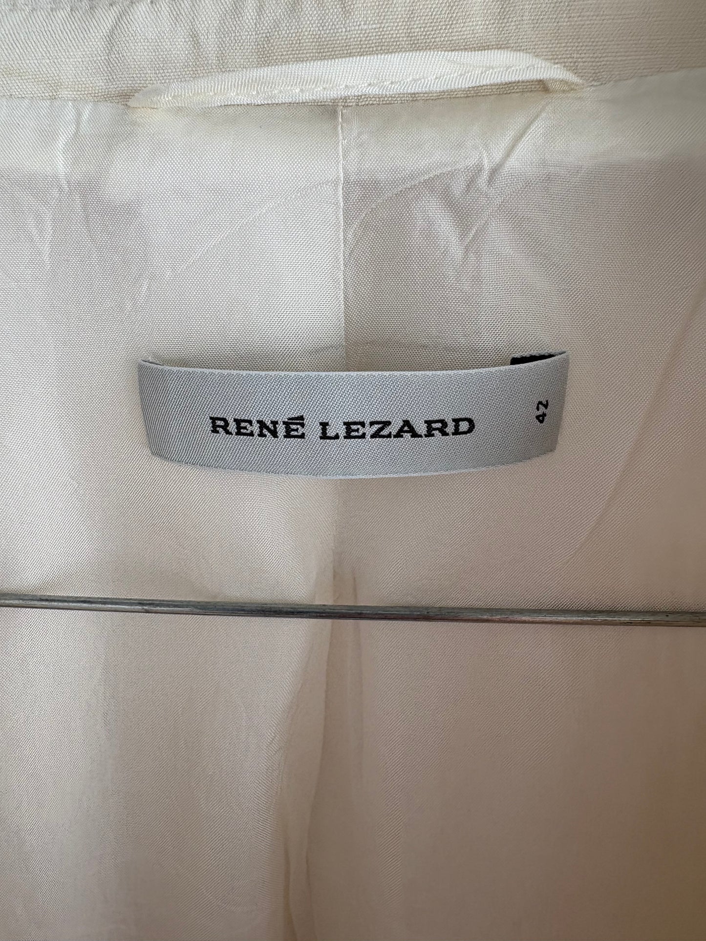 Sacou luxury René Lezard din mătase naturală și în butter white