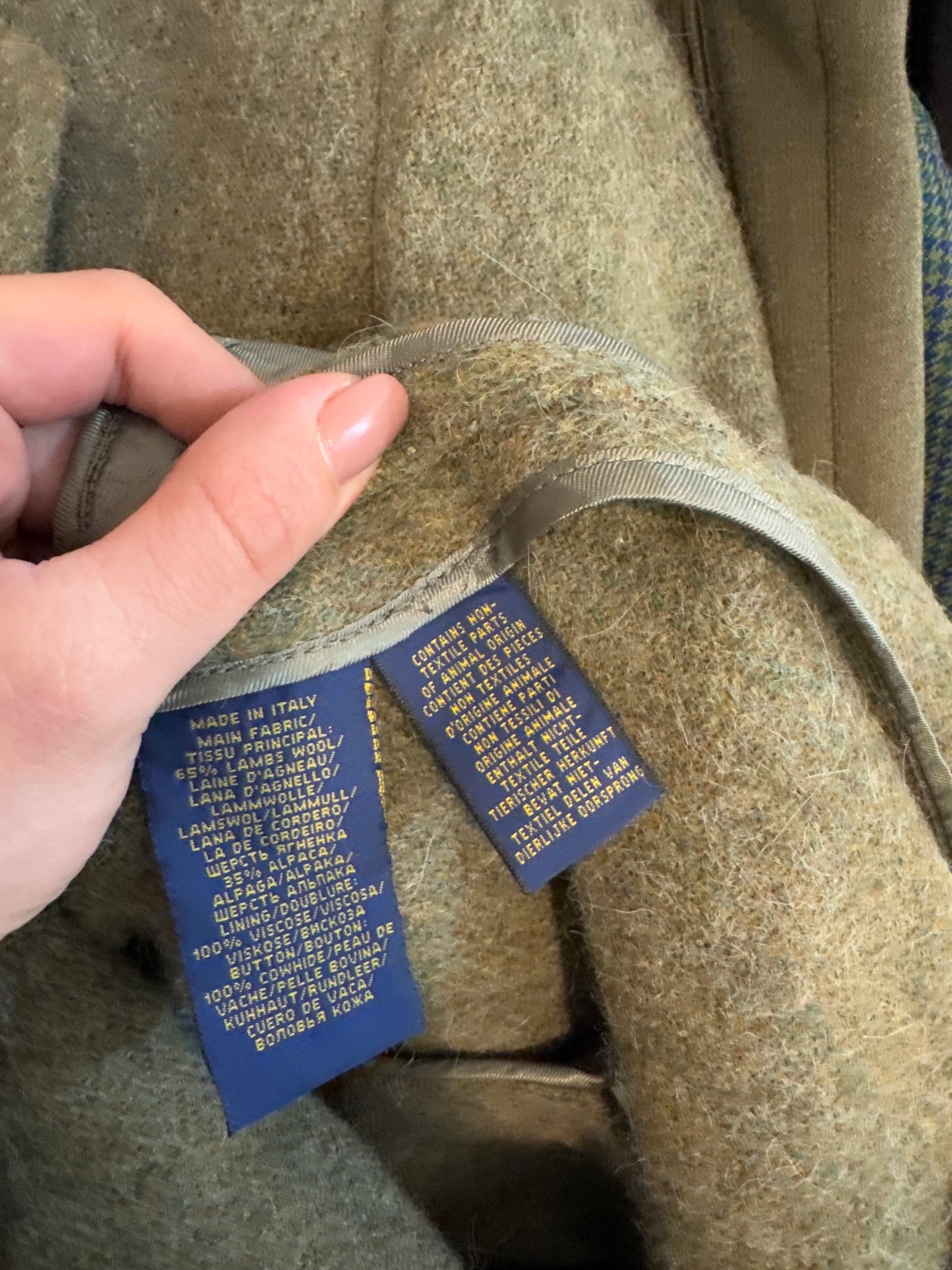 Sacou luxury cambrat Ralph Lauren din stofă plină de lana extrem de fină