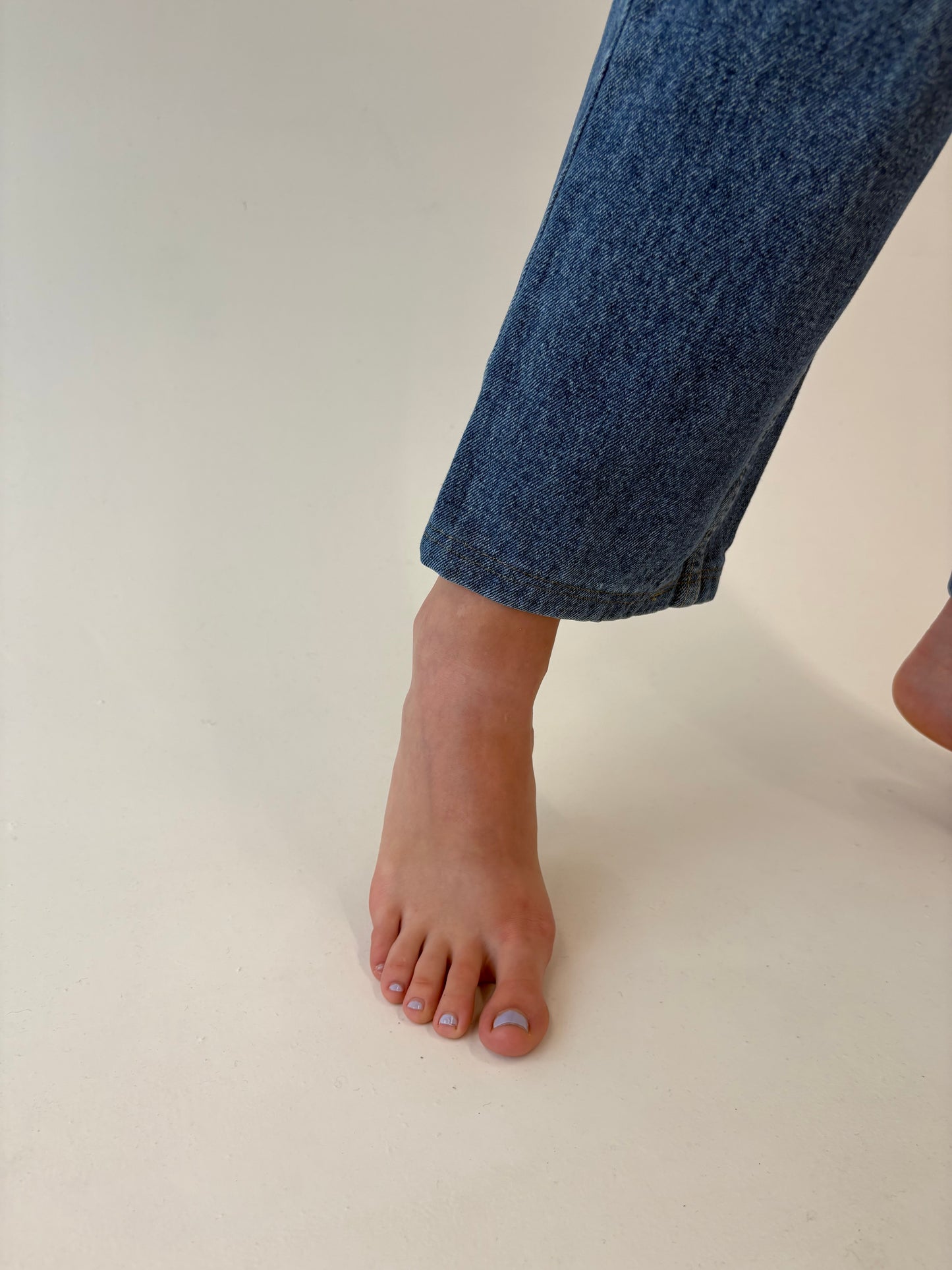 Jeans vintage tall plin classic wash cu talie înaltă