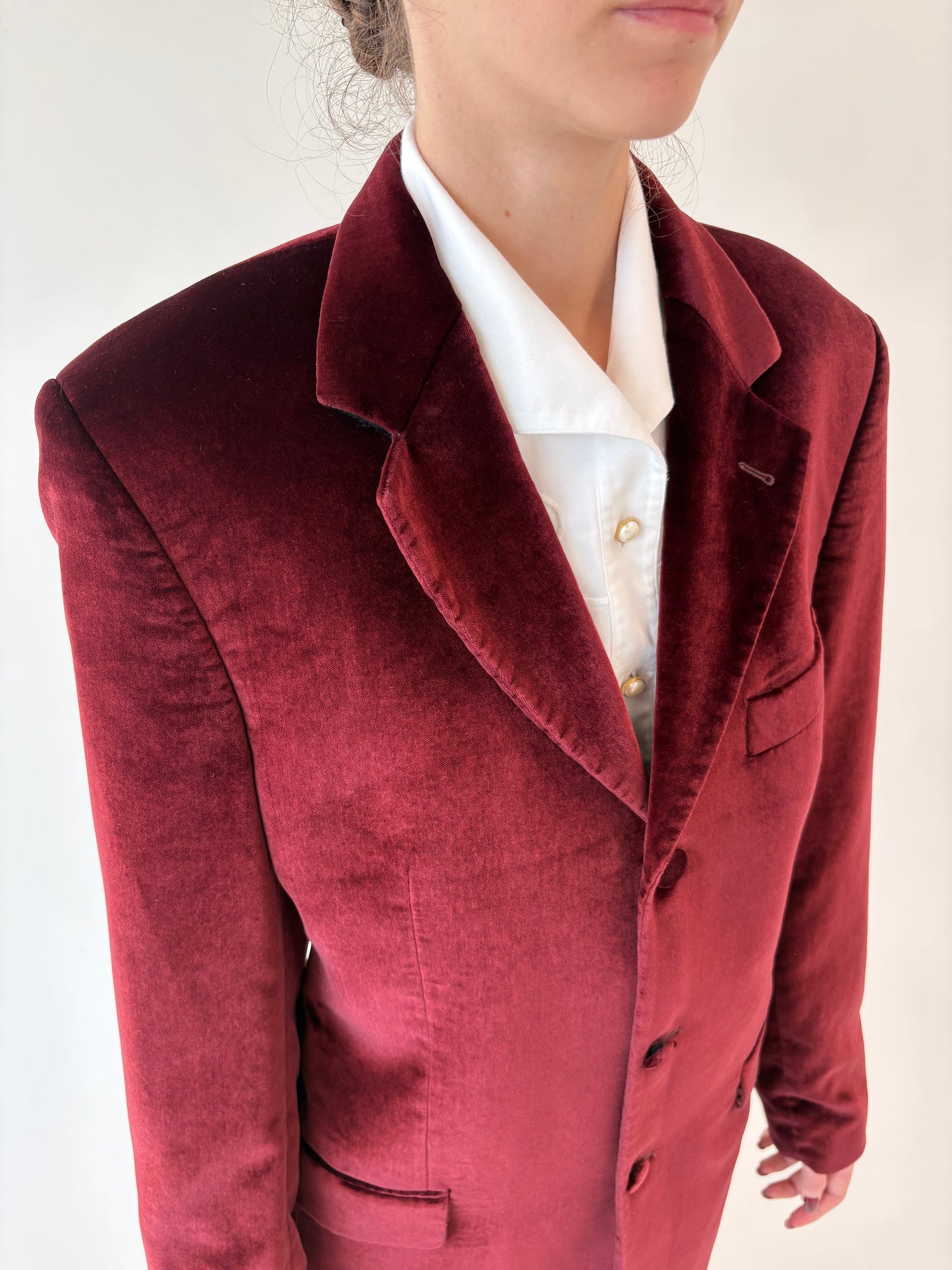 Pardesiu din catifea premium burgundy tall