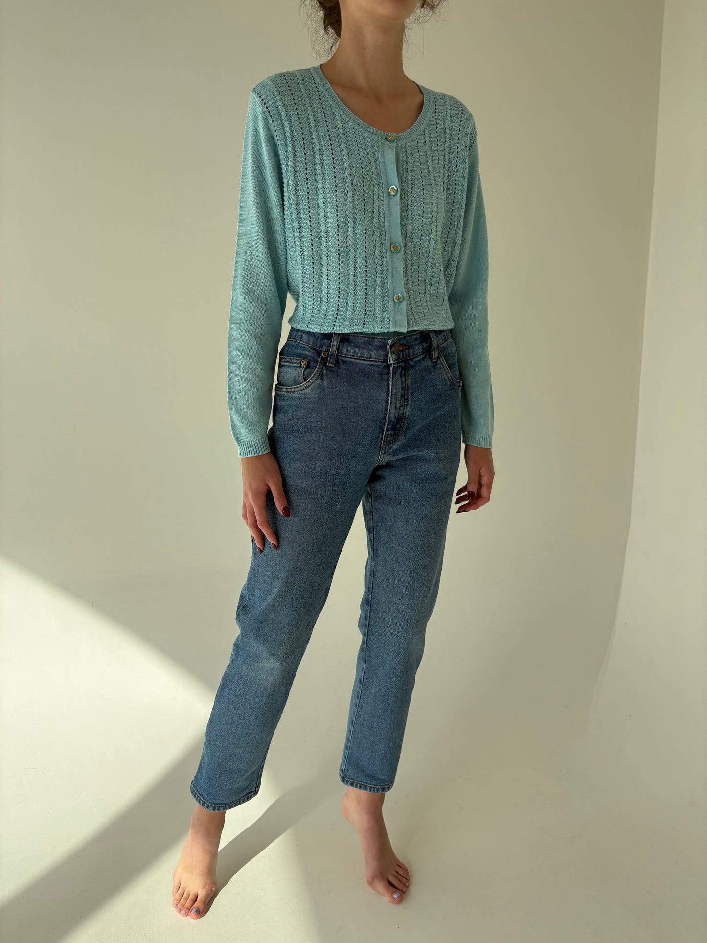 Jeans vintage premium groși modelatori classic wash