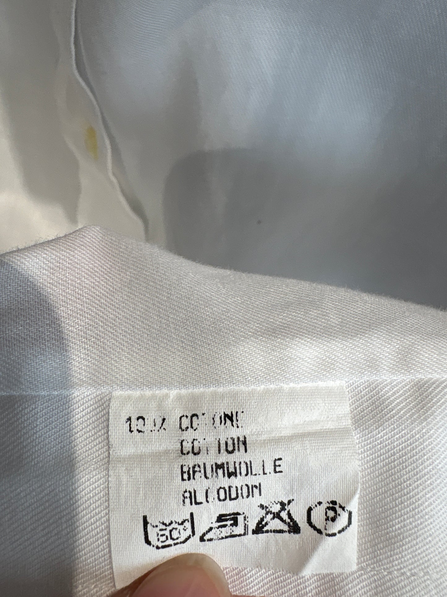 Cămașa albă din poplin gros excepțional de bumbac