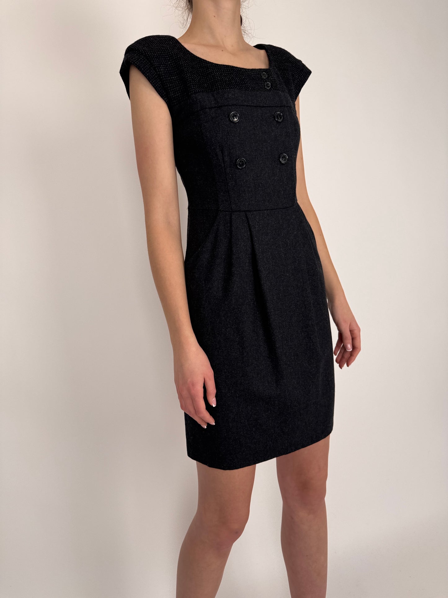 Rochie charcoal gray Max&Co by Max Mara cu talie marcată