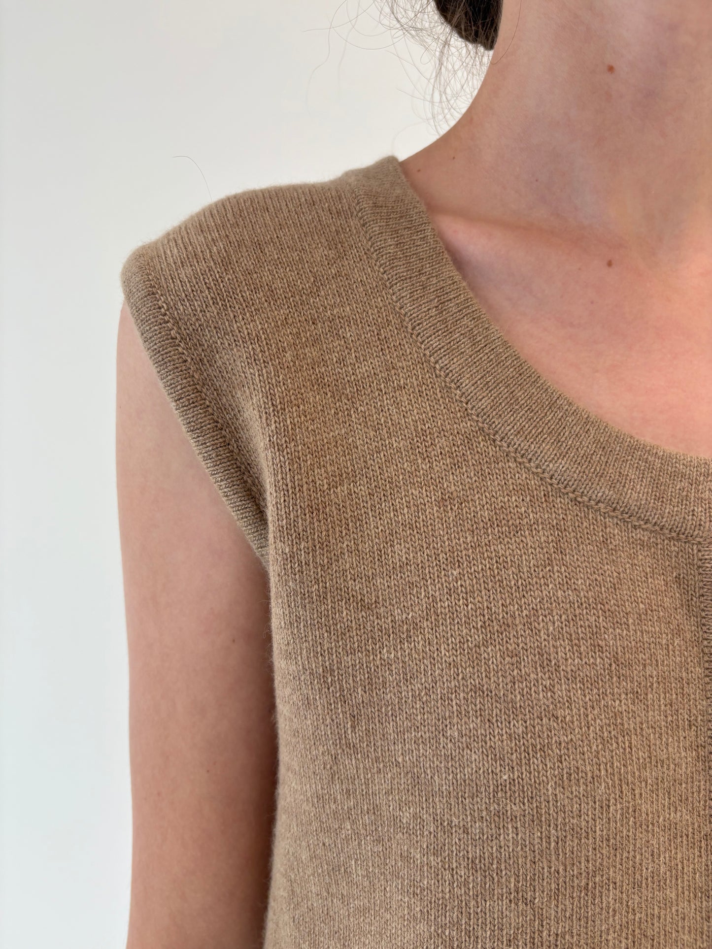 Set camel de gramaj mare excepțional din lana merino, Angora și cașmir