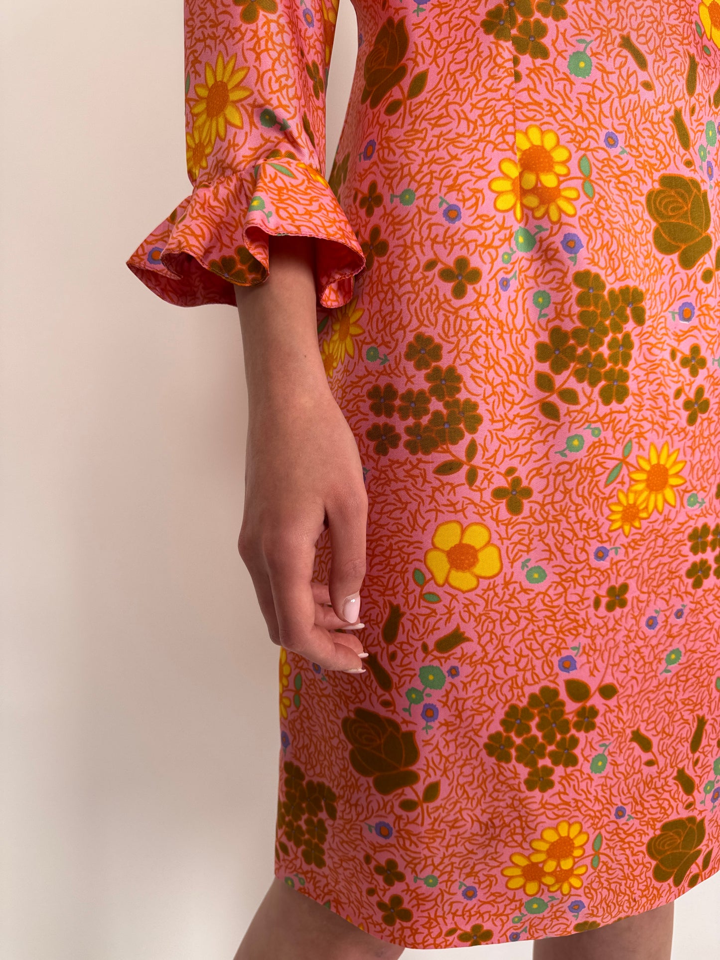 Rochie vintage superbă din mătase naturală texturată