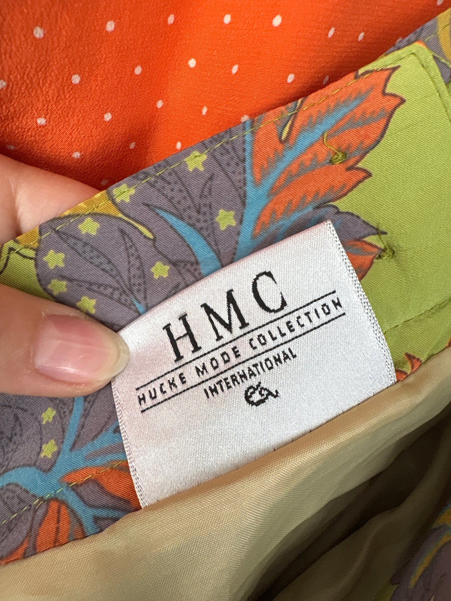 Fustă pantaloni din creppe cu print paisley, buzunare și talie elastică
