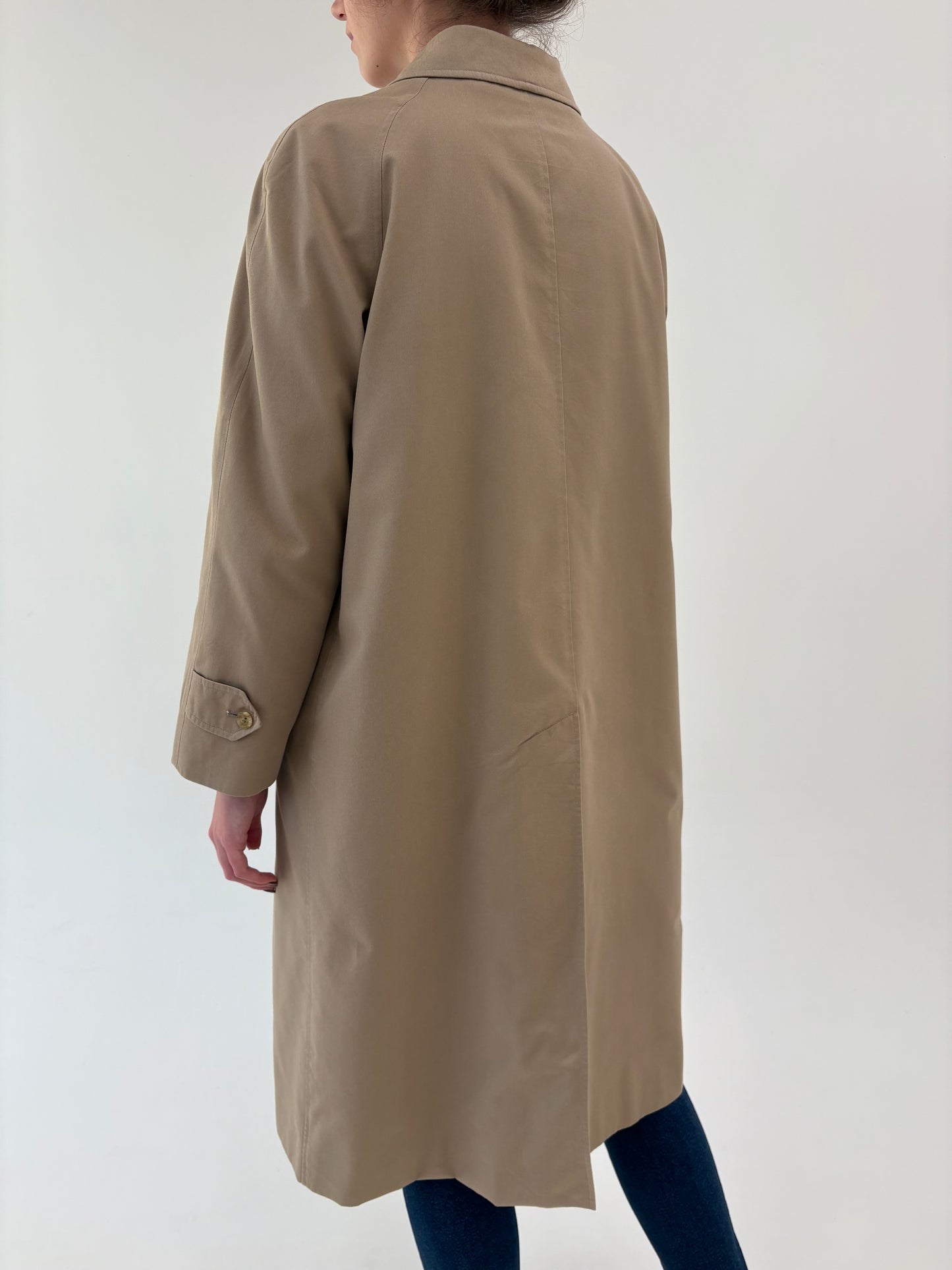 Trench vintage Burberry high end cu liner de lana