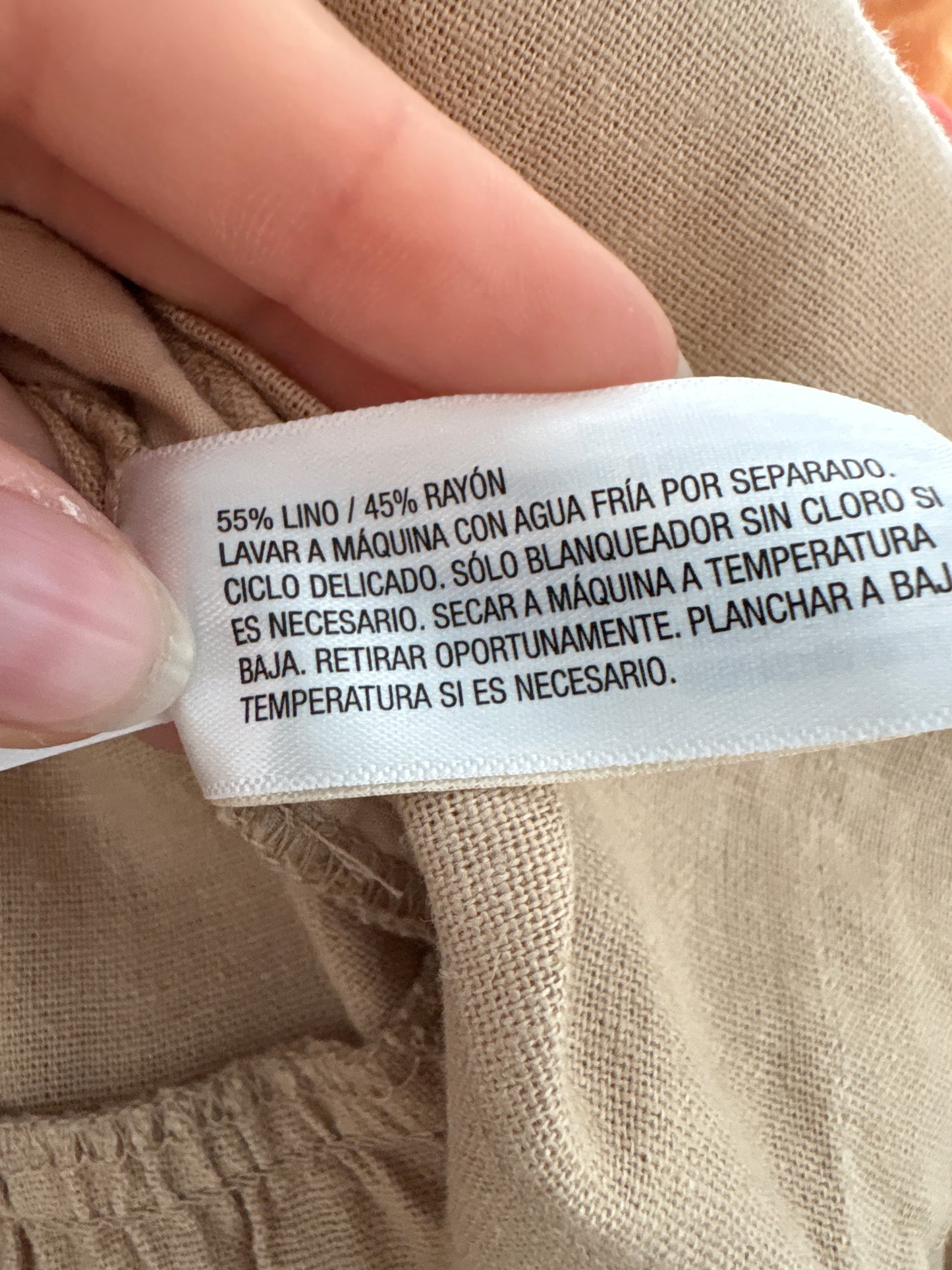 Fustă camel din pânză cu talie ultra înaltă elastică reglabilă midi lung