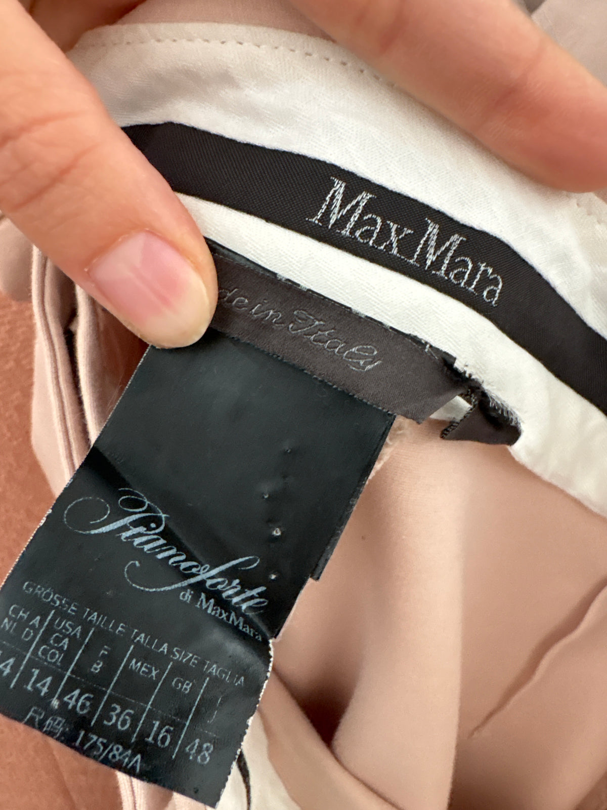 Pantaloni Max Mara chinos dusty powder pink din bumbac gros de toamnă ultra confort