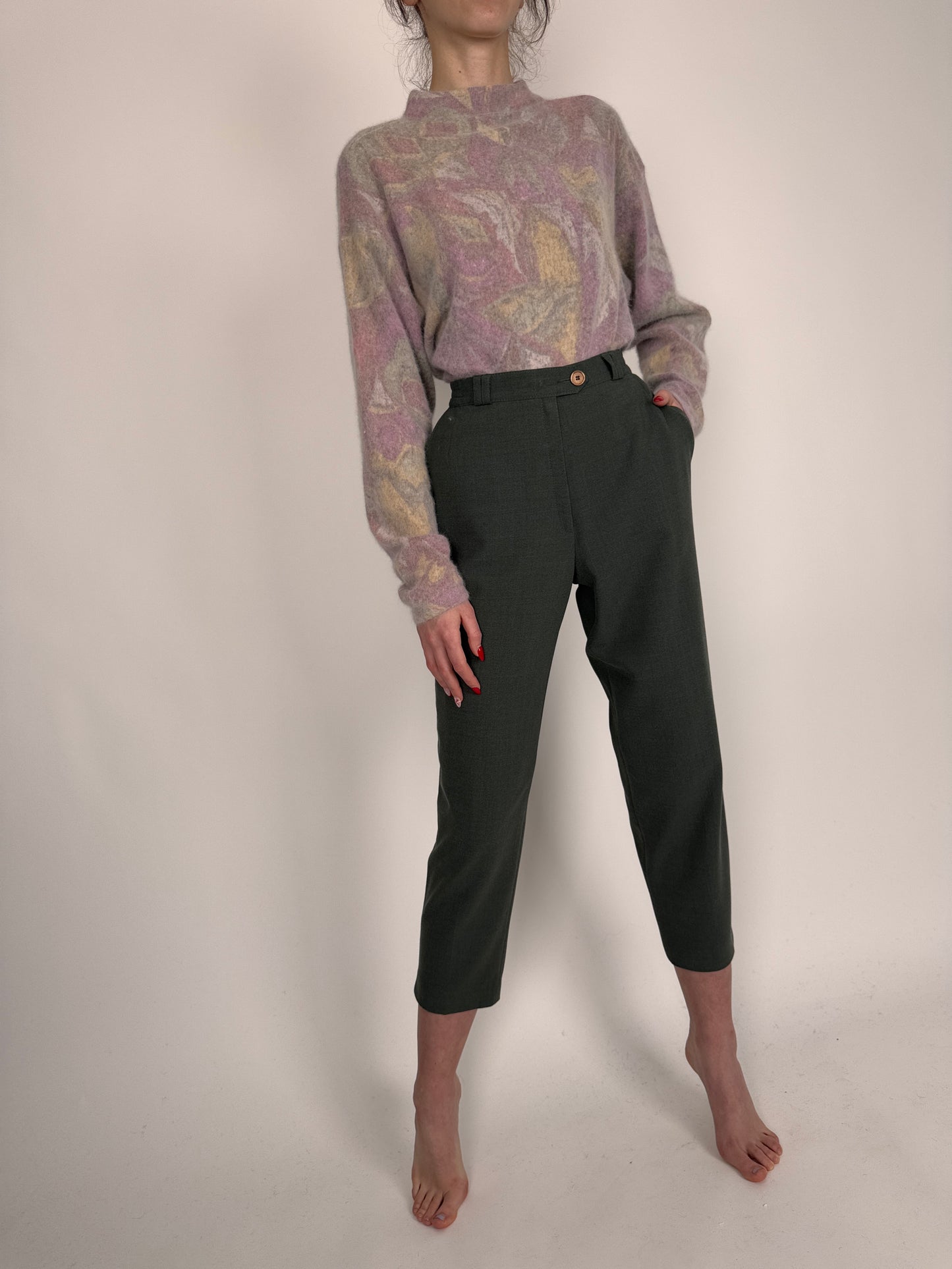 Costum vintage premium Delmod din lana extrafina strech