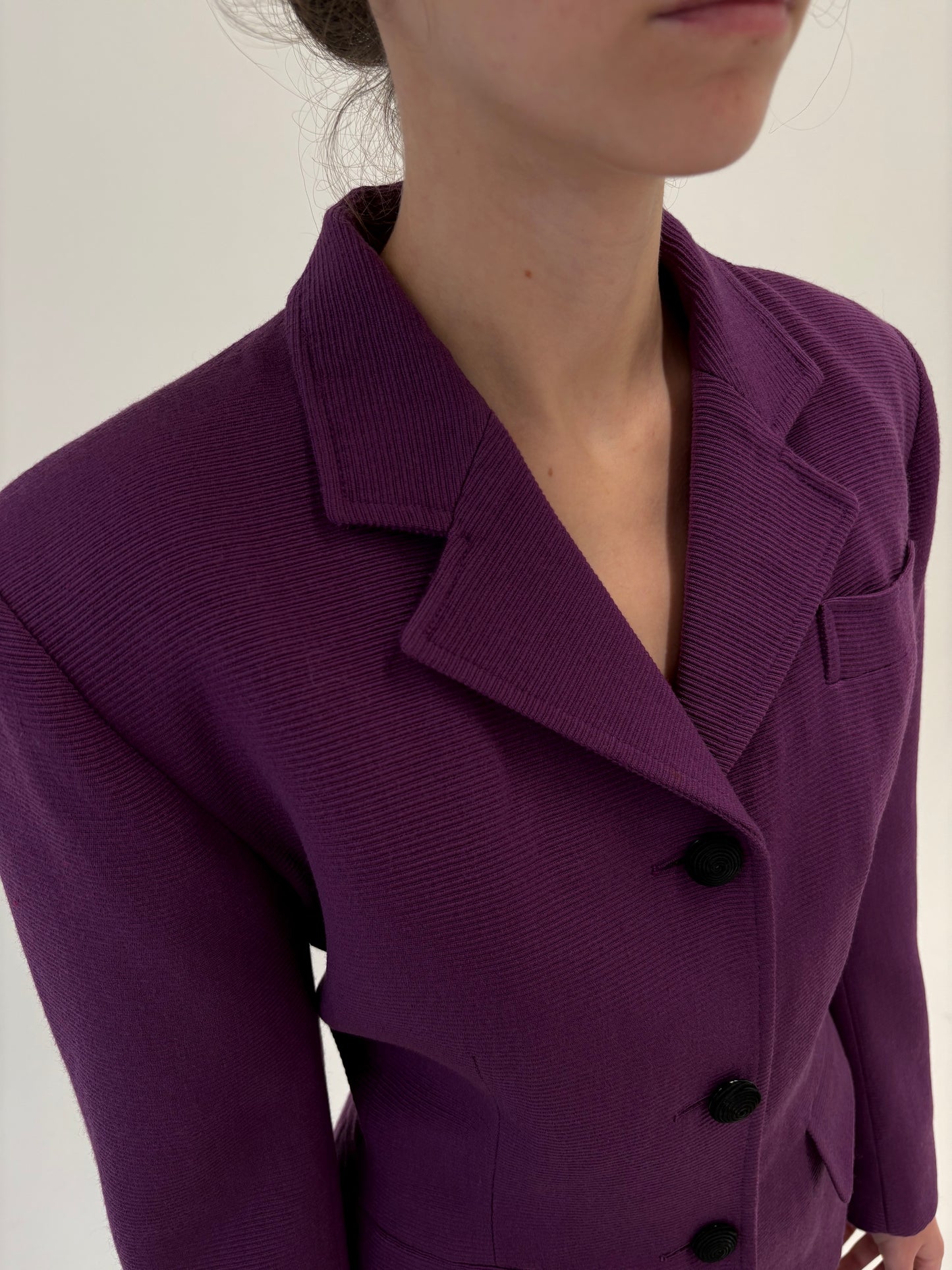 Sacou old vintage luxury Guy Laroche anii 80 din lana extrafina structurată