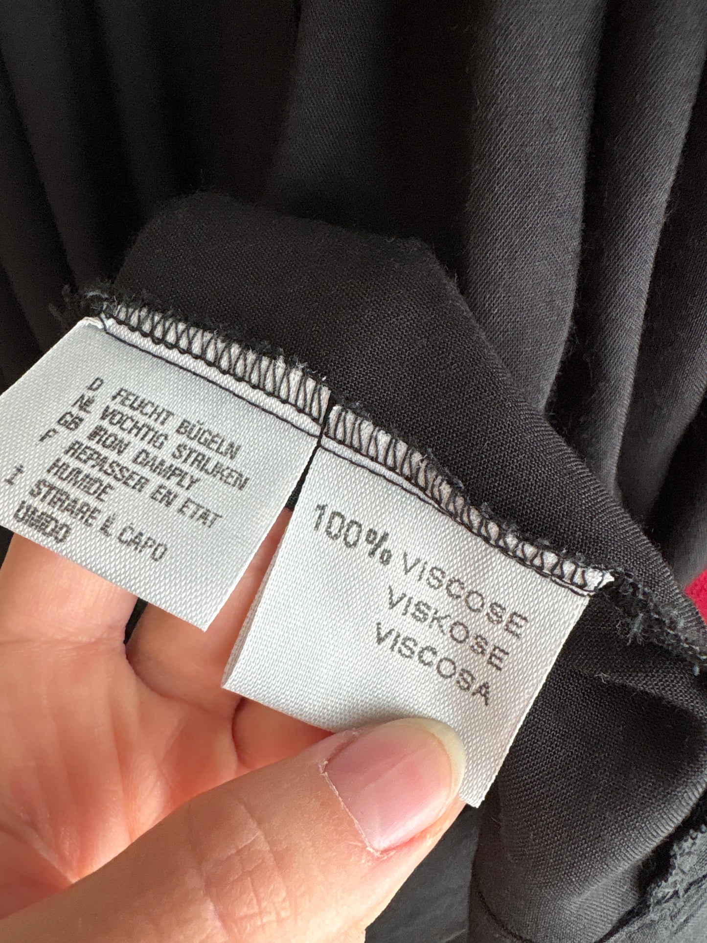 Fustă vintage neagră vaporoasă cu talie ultra marcată elastică și buzunare