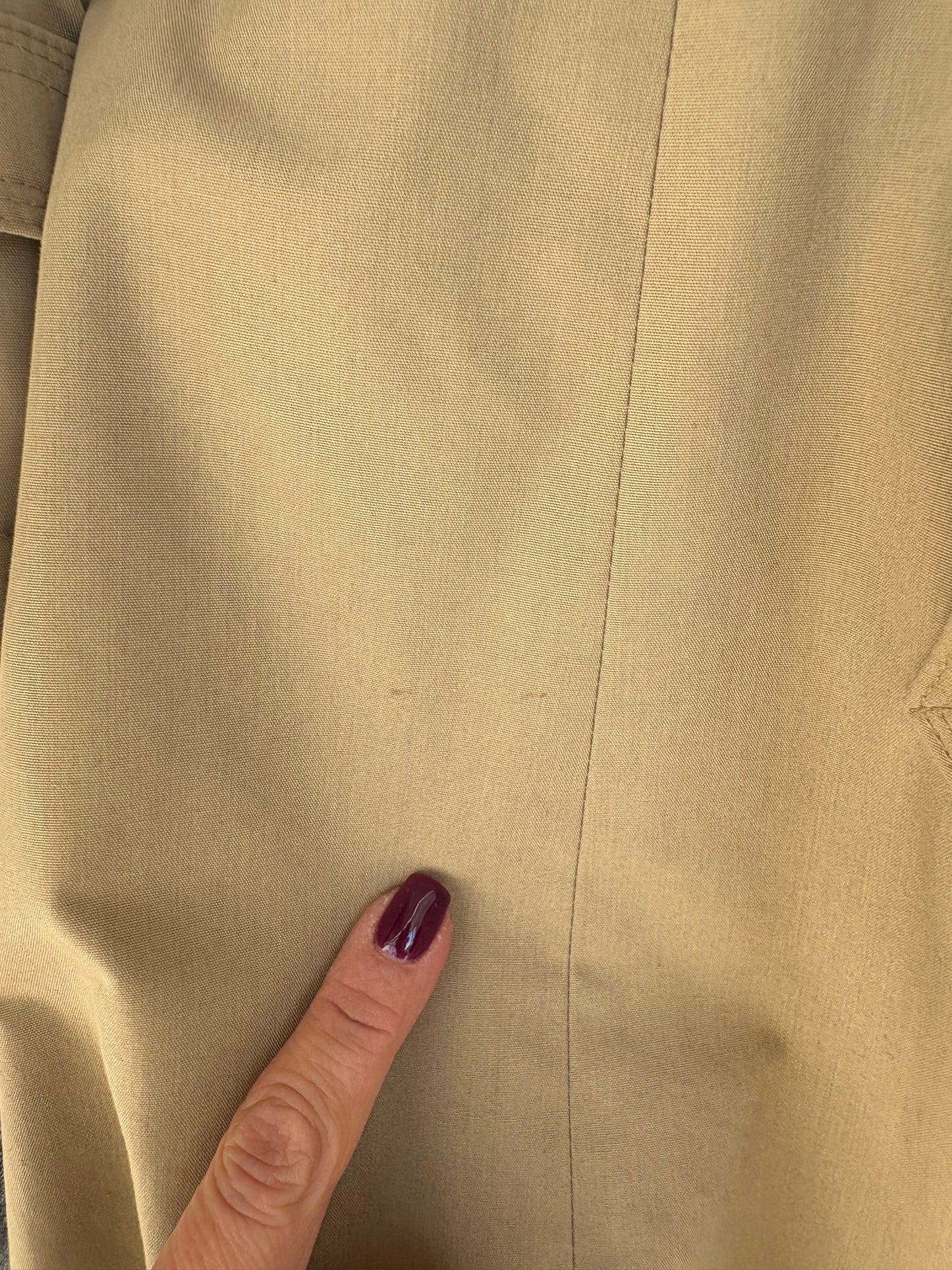 Trench vintage camel petite cu liner detașabil de lana extrafina