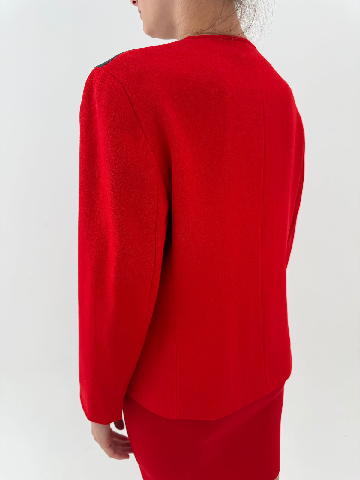 Sacou bijuterie de brand luxury italian Renato Balestra din lana extrafina cu revere statement