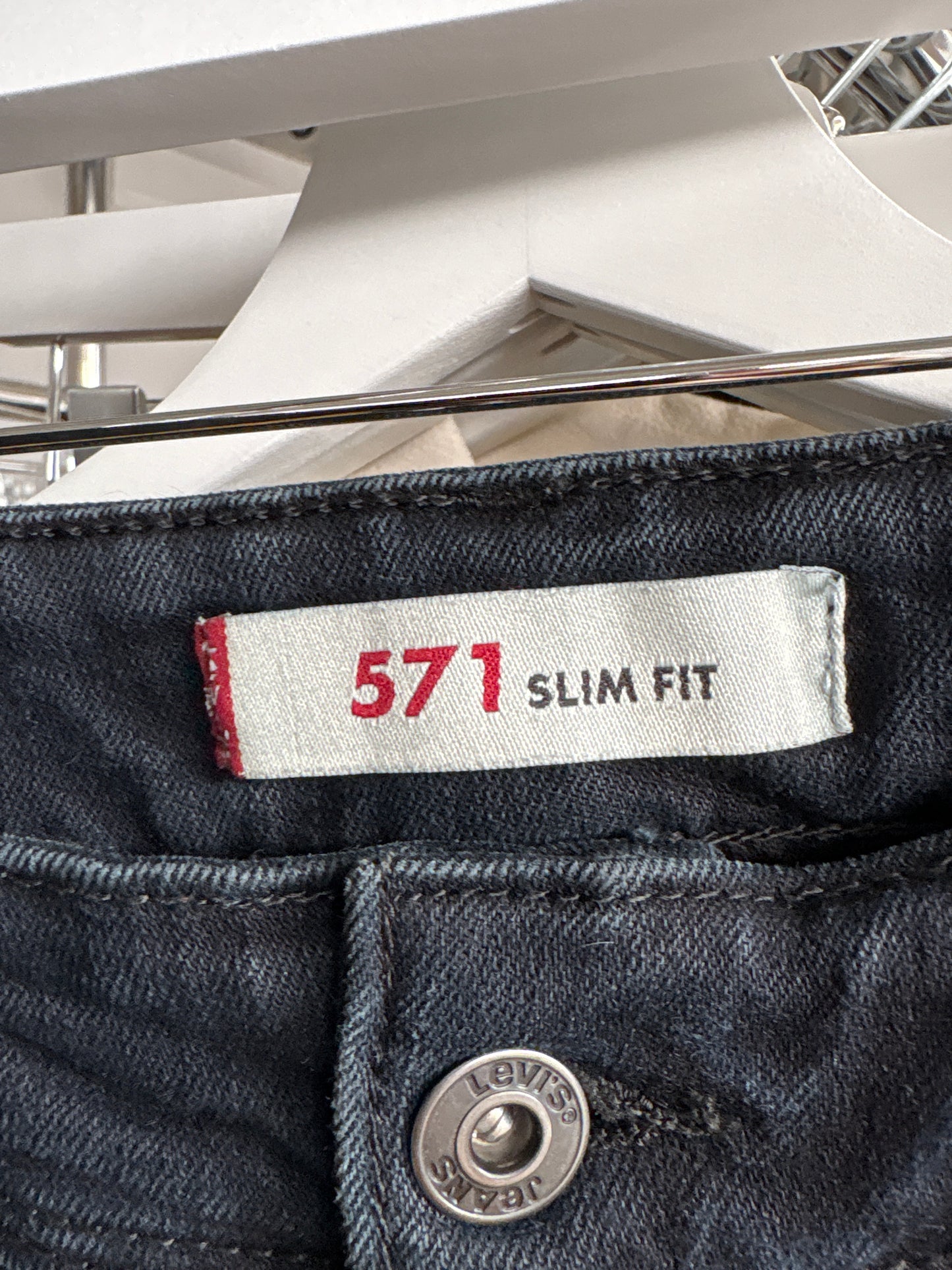 Jeans negru Levi’s 571 tall slim fit modelori