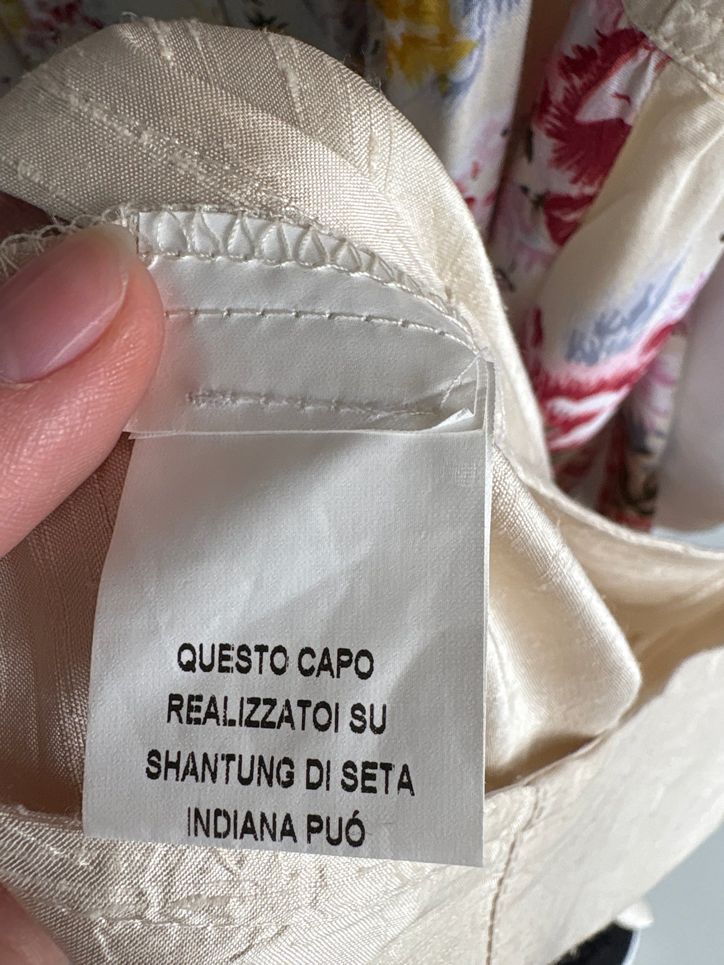 Fustă vintage ivoire mermaid din mătase naturală dupioni