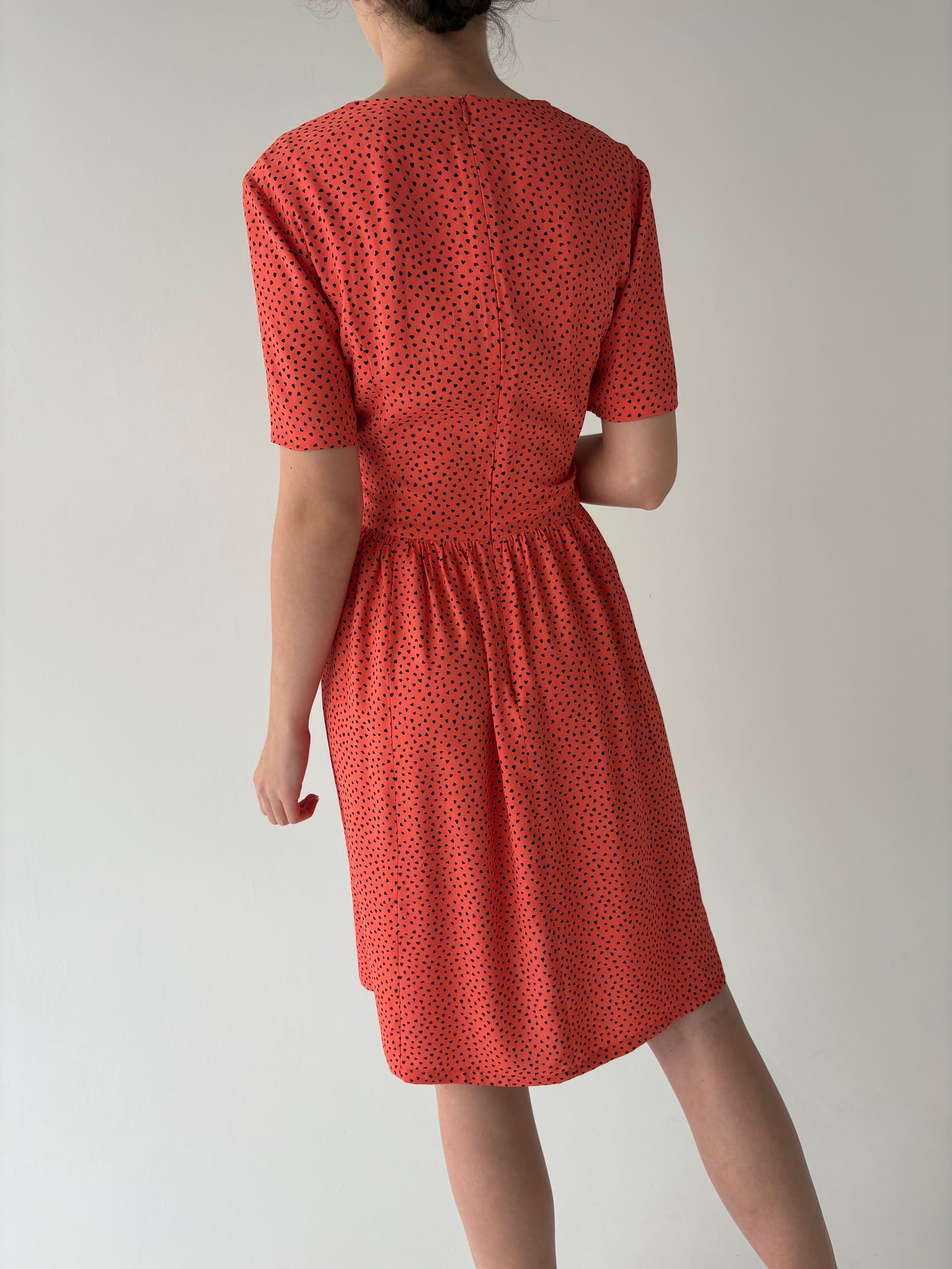 Rochie vintage vaporoasă tangerine orange
