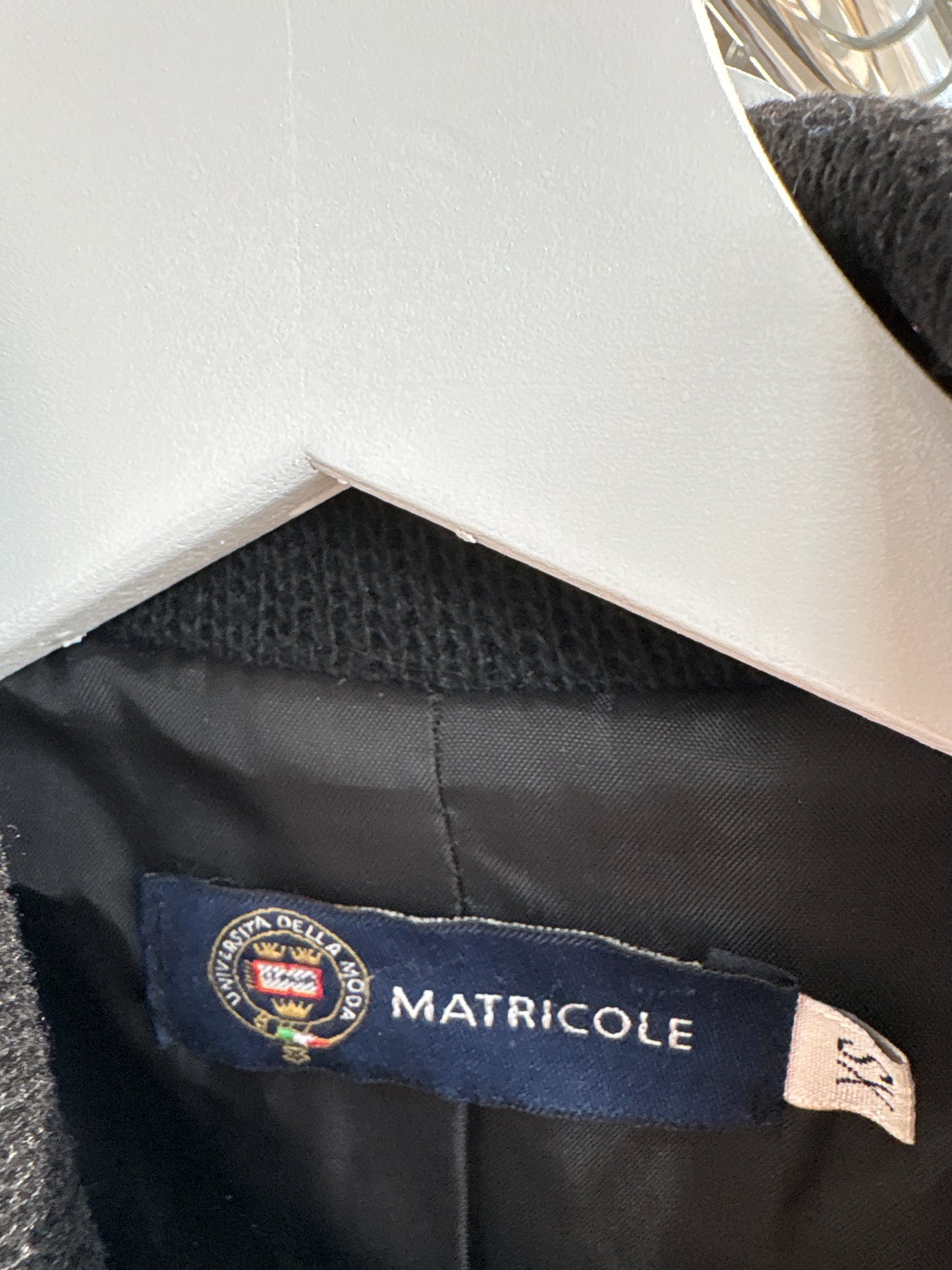 Paltonas in croi actual cu închidere dublă din jerse dens de lana căptușit