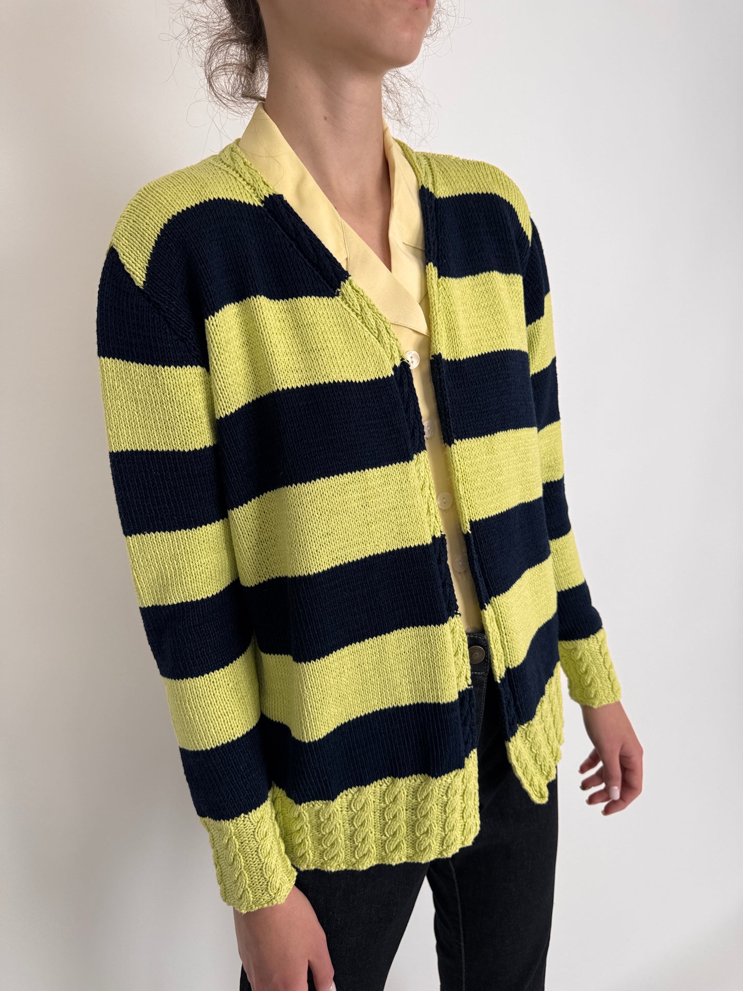 Cardigan vintage premium cu influențe Navy