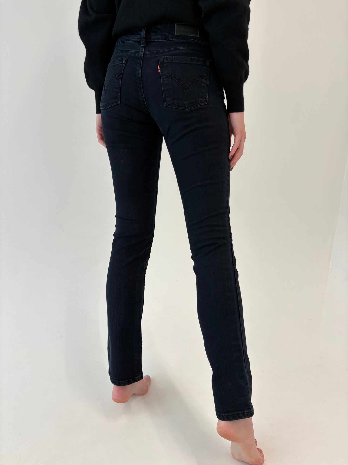 Jeans negru Levi’s 571 tall slim fit modelori