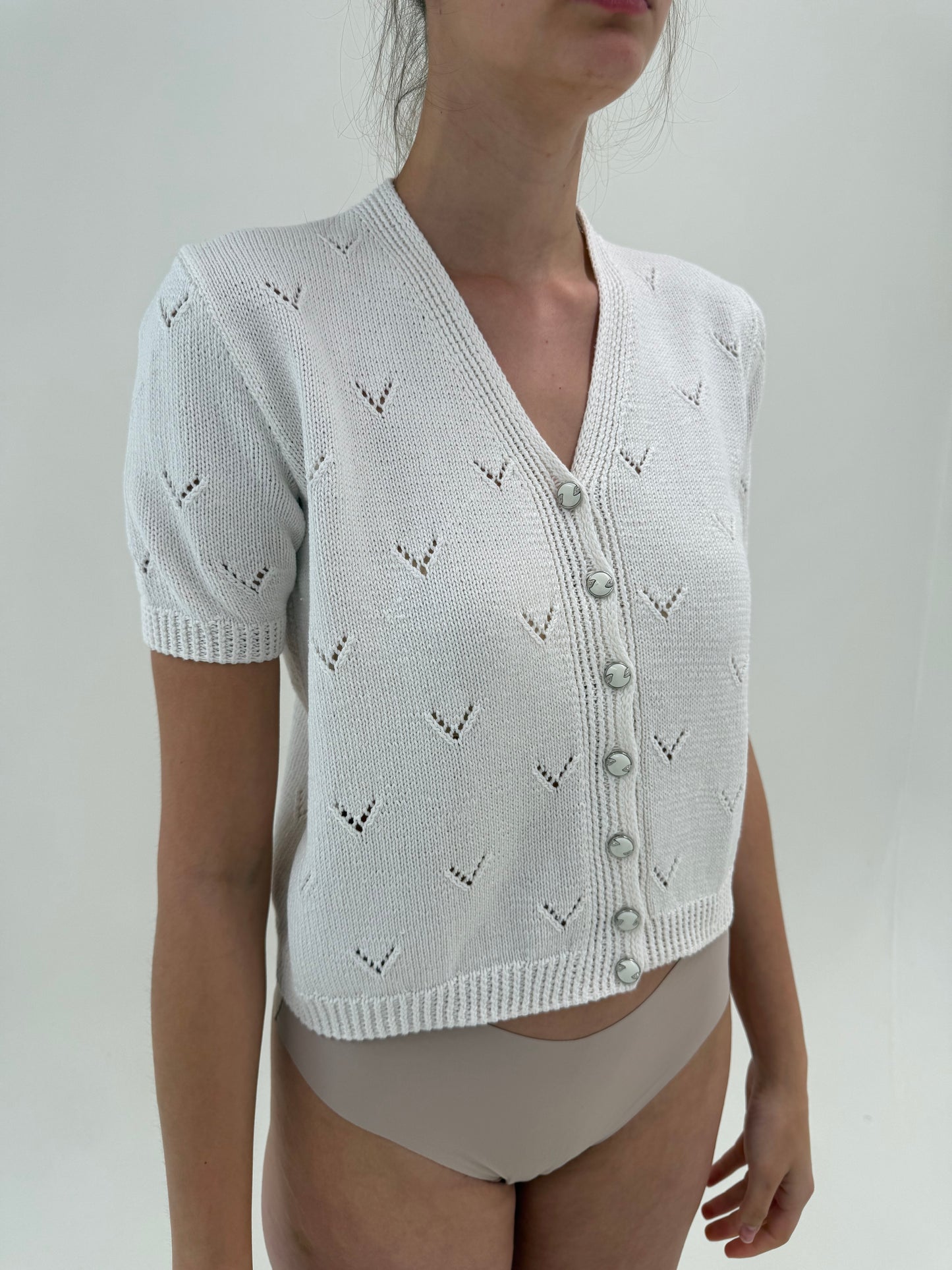 Top vintage din jerse de bumbac premium de vară