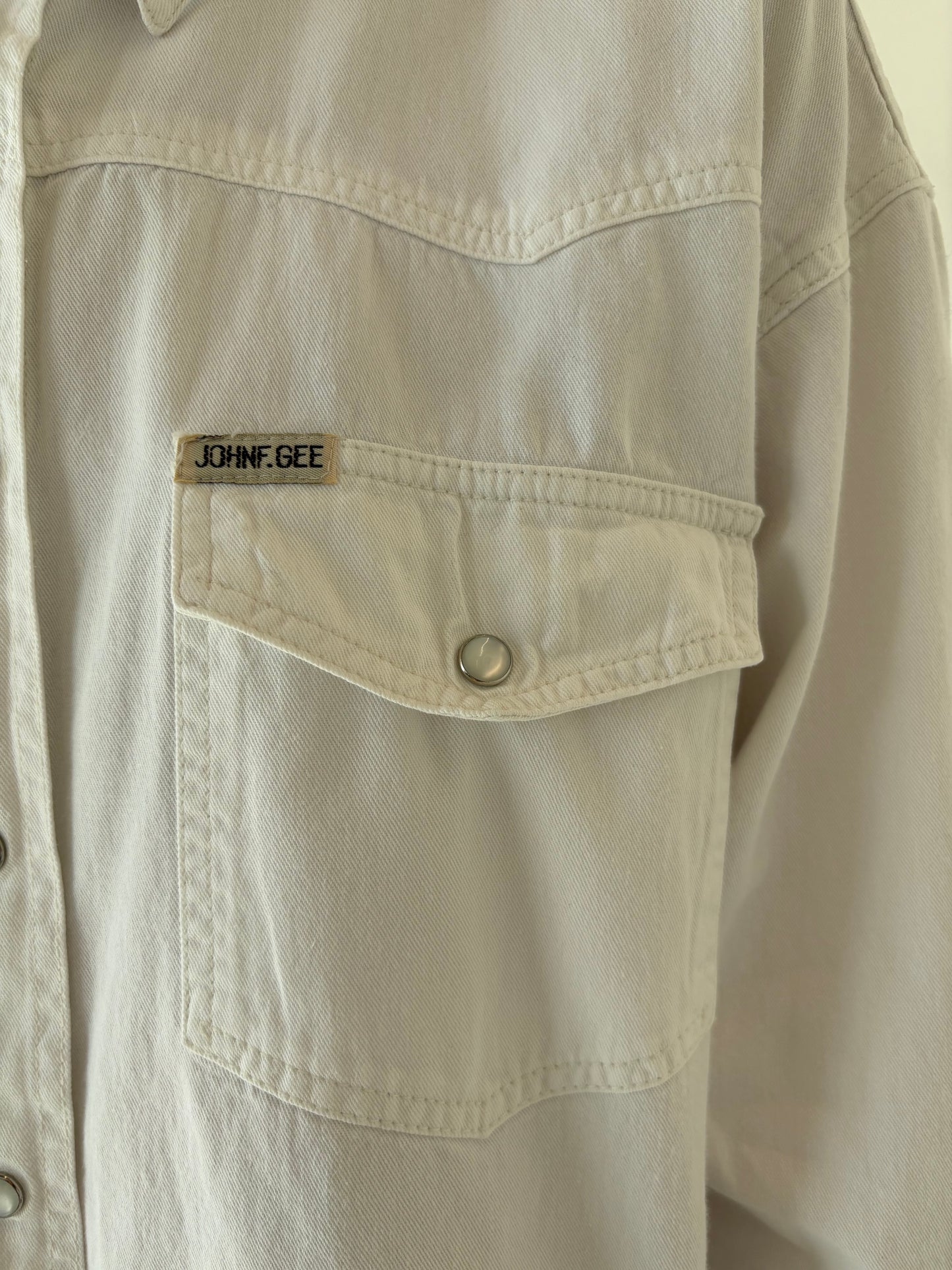 Cămașa vintage petite din jeans moale de bumbac