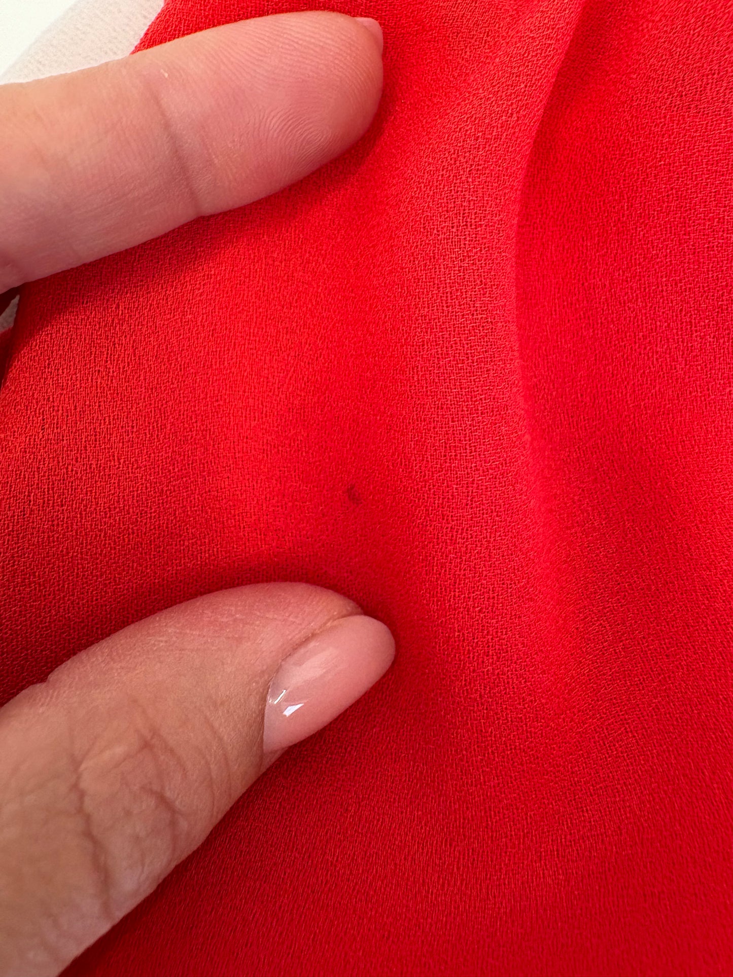 Top din Georgette de mătase naturală coral red