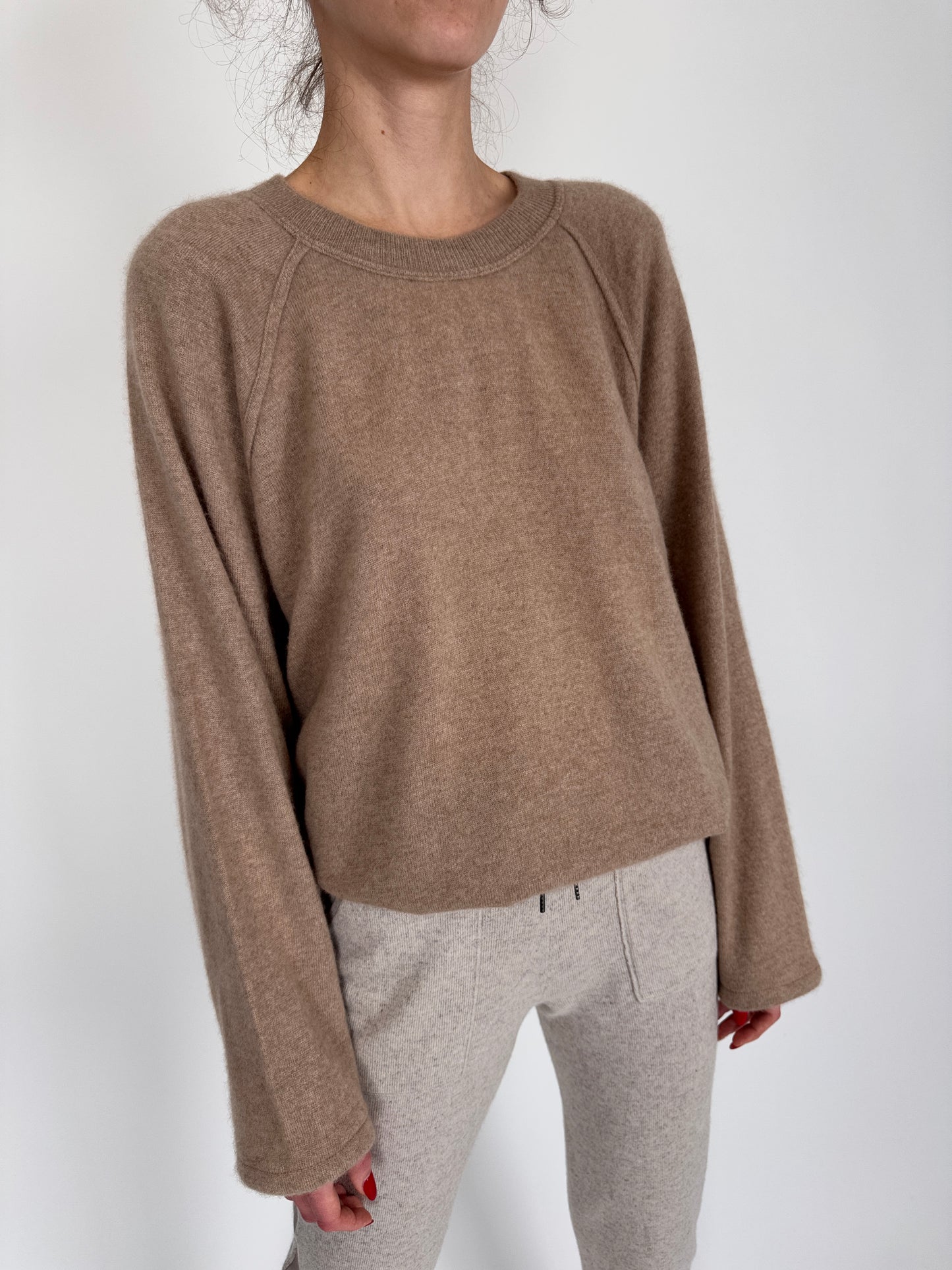 Pulover lung de brand Luxury italian de tricotaje din cașmir multiply