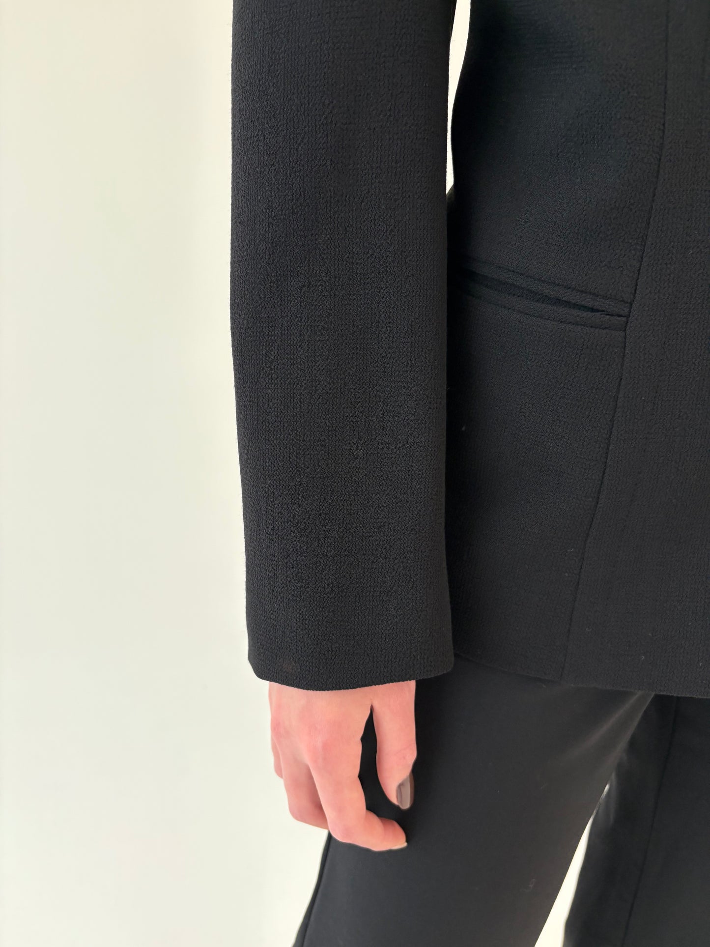 Sacou negru de brand luxury Luisa Spagnoli din lana extrafina