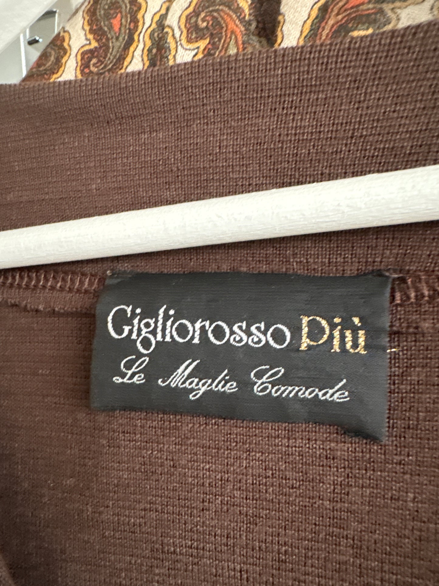 Cardigan lung tip pardesiu italian chocolate brown din lana merino plină