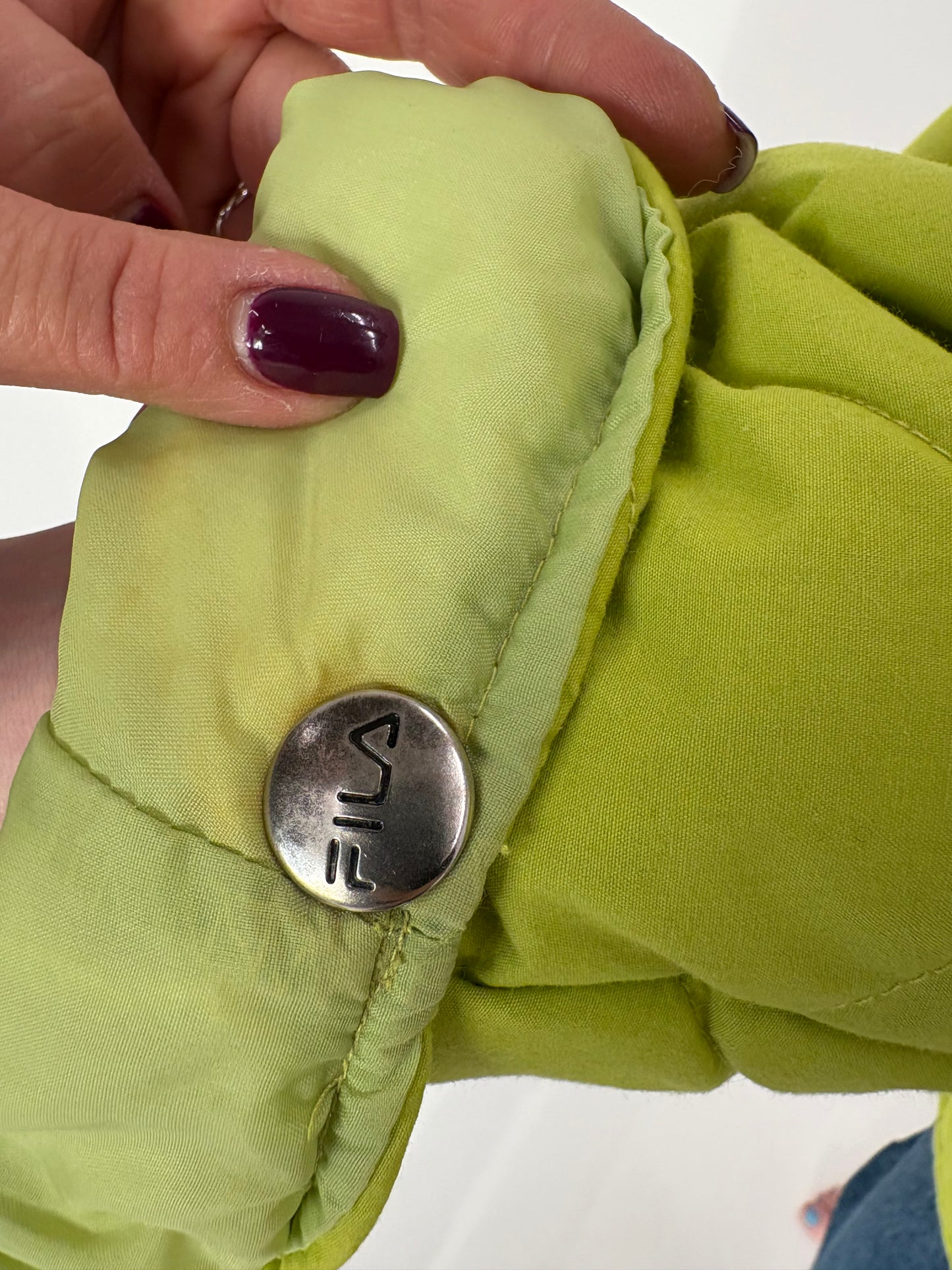 Puffer old vintage Fila anii 80 lime neon
