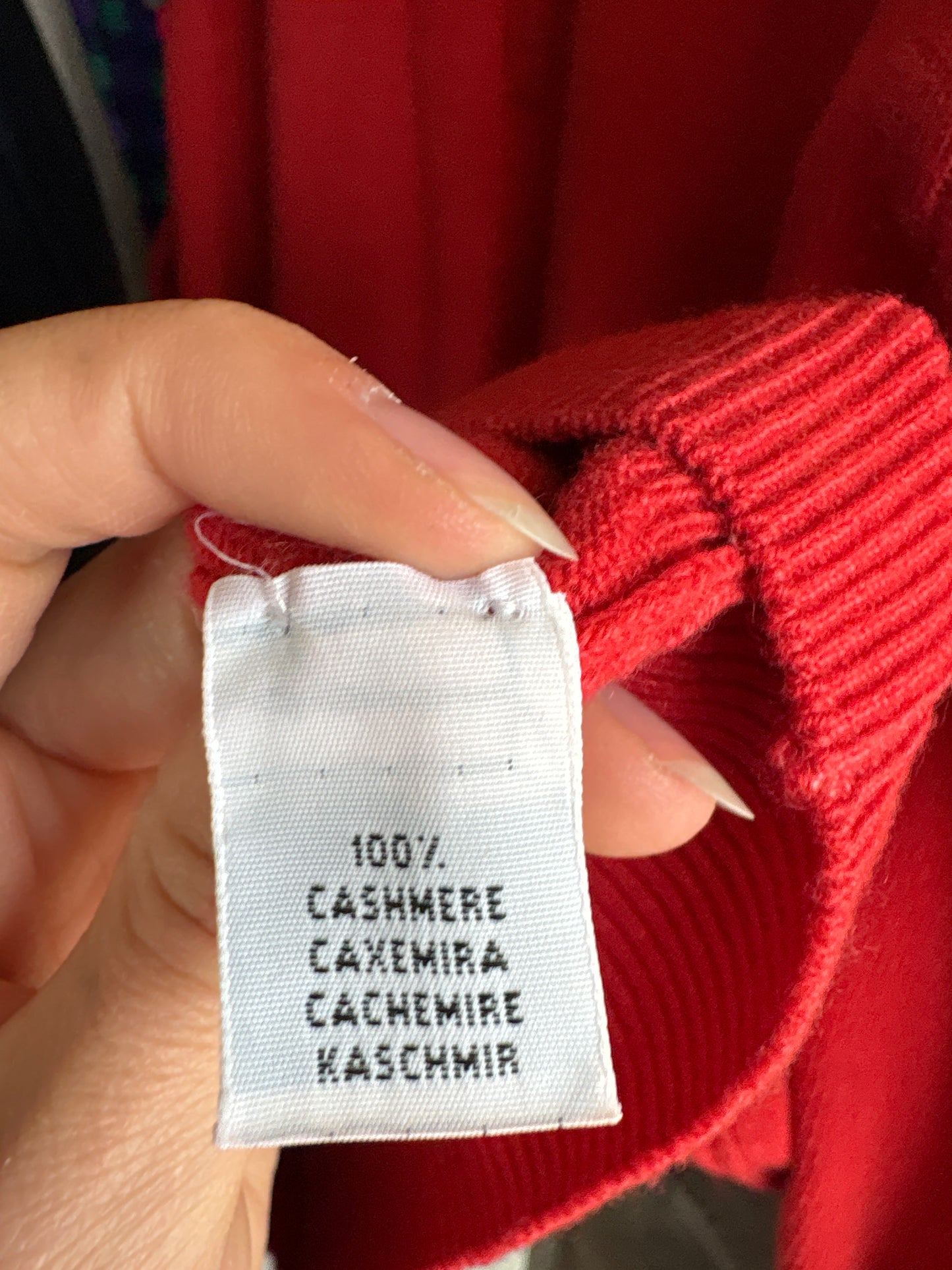Maleta din cașmir multiply de brand luxury de tricotaje coral red