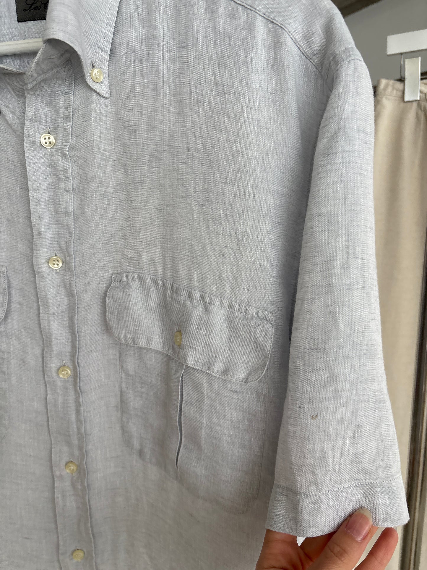 Cămașa luxury Les Copains dusty baby blue din in excepțional