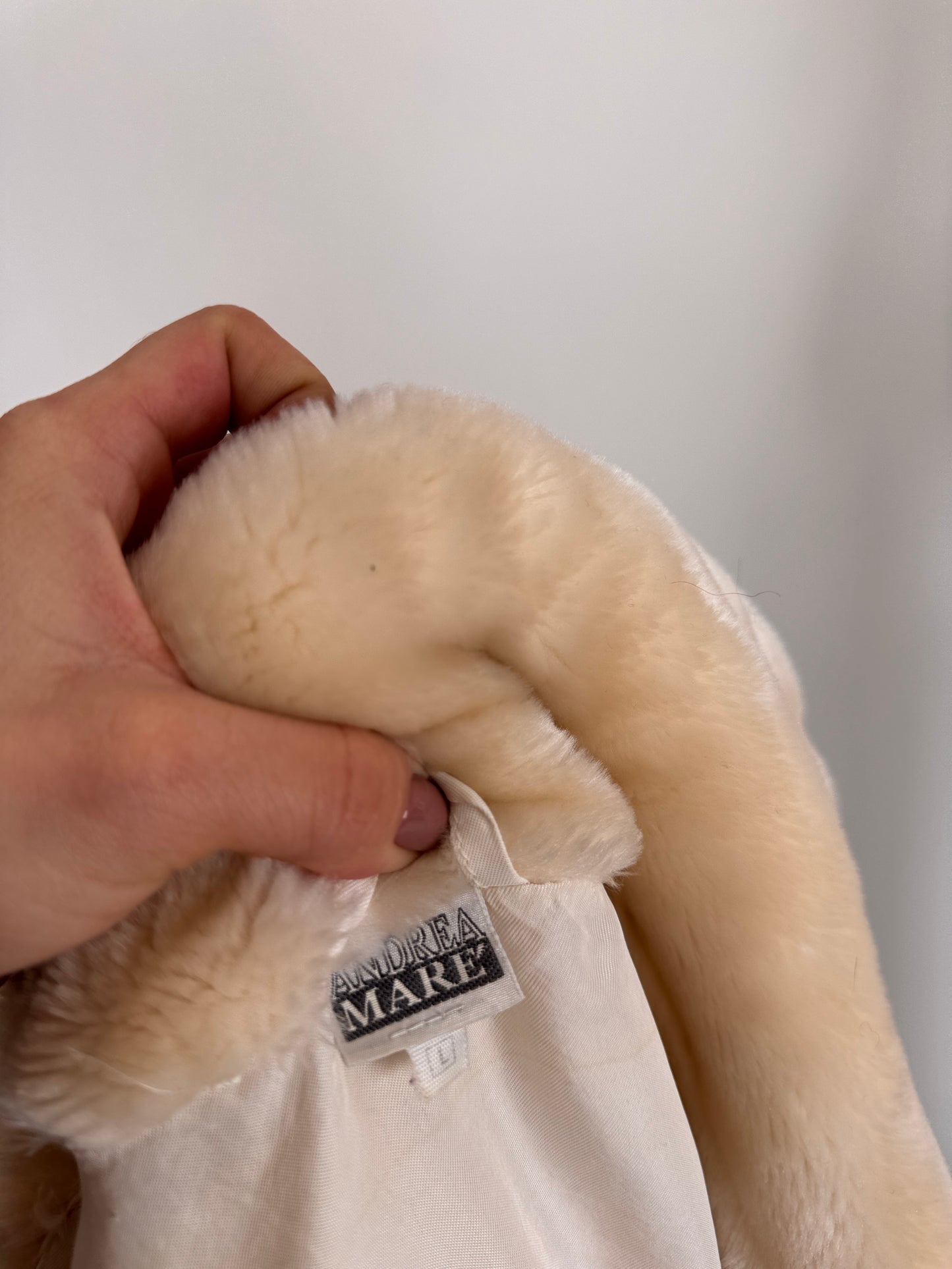 Teddy coat buttery nude italian excepțional