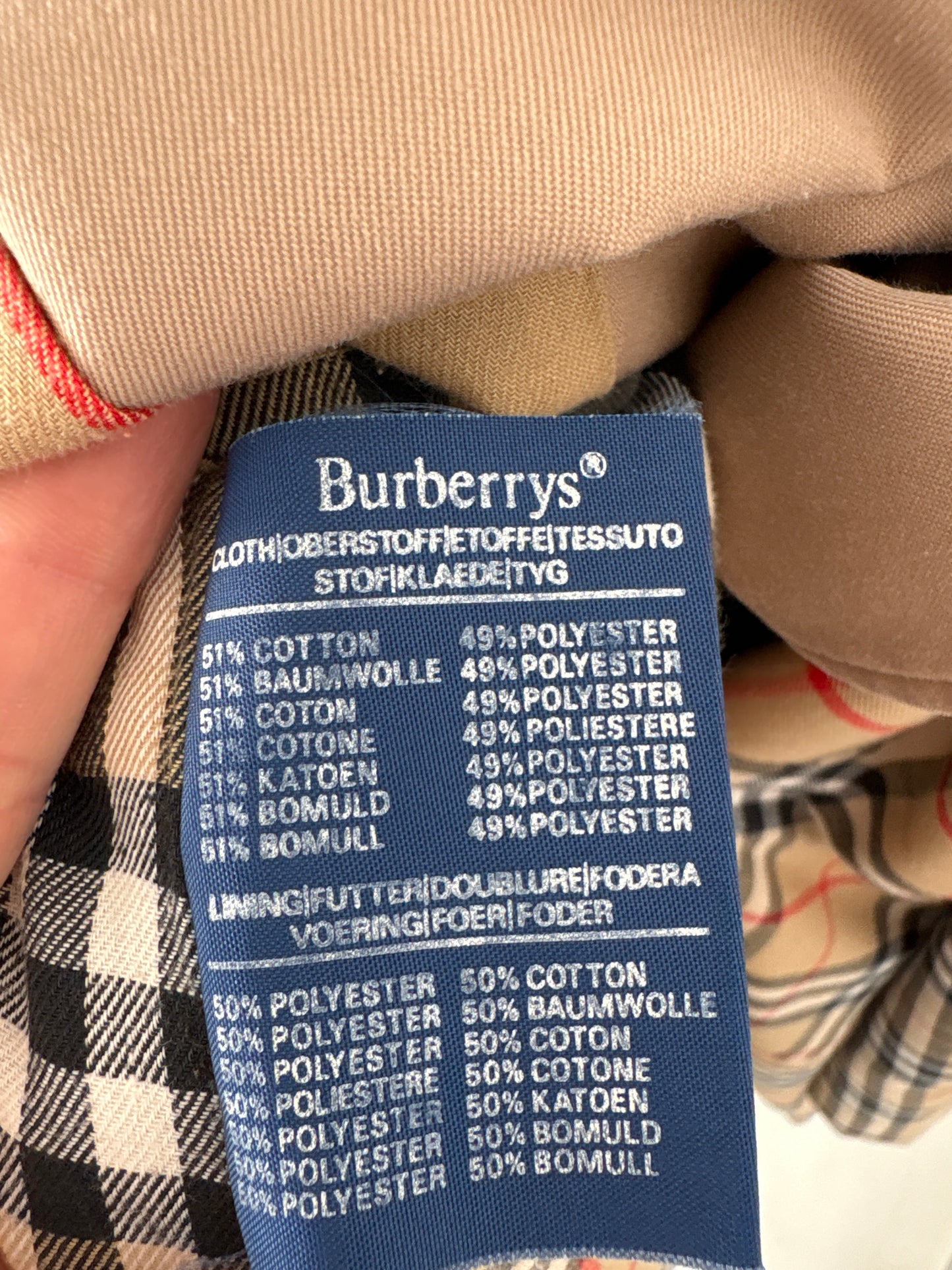 Trench vintage Burberry camel din gabardină