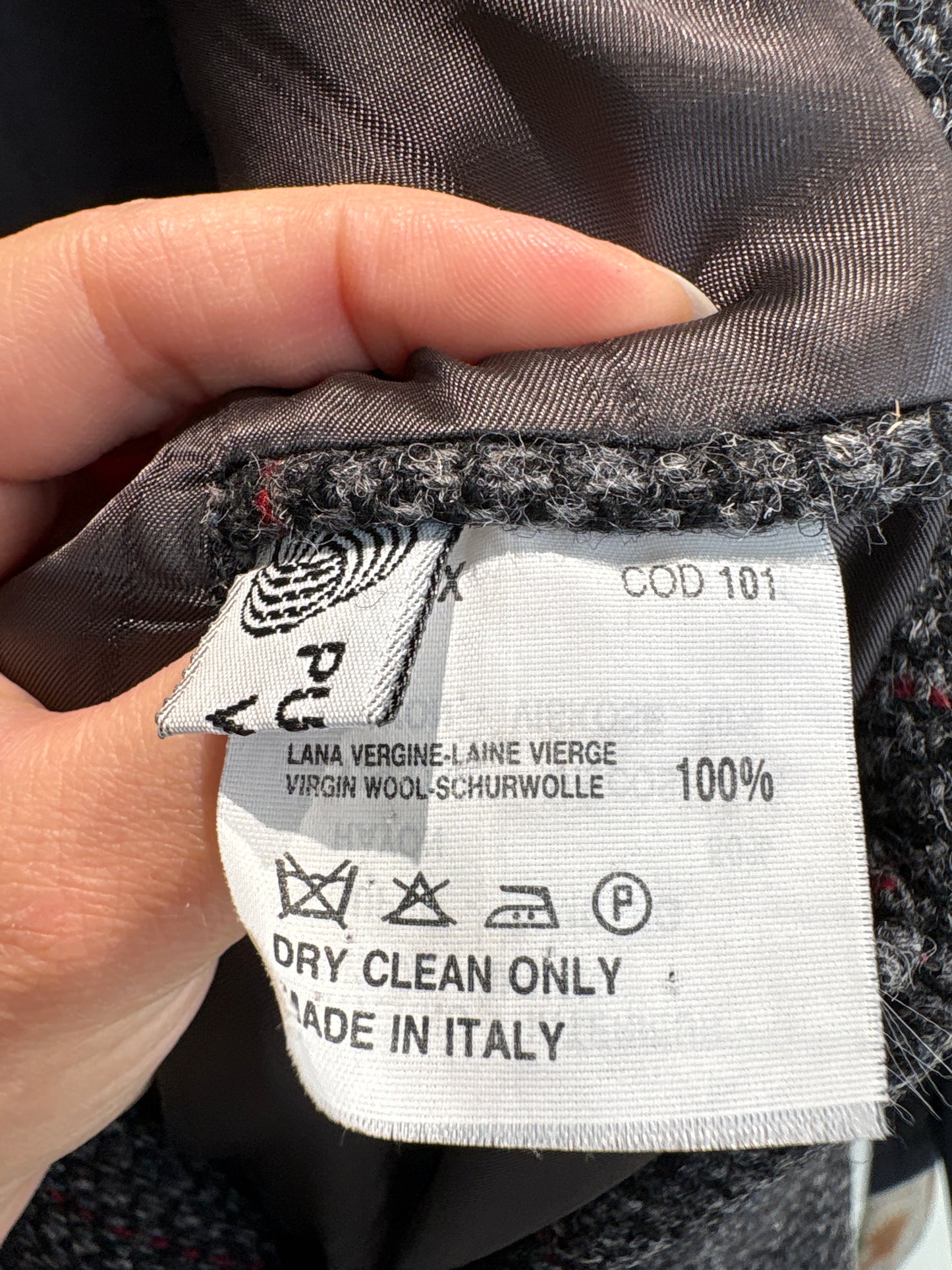 Sacou italian din tweed gros de lana pura virgină certificată