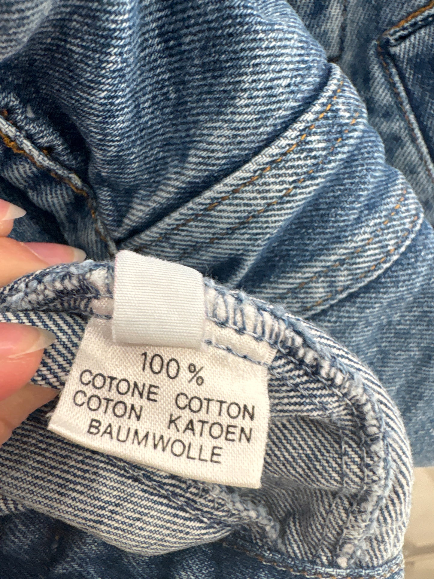 Geacă vintage premium din jeans classic wash cu bust amplu