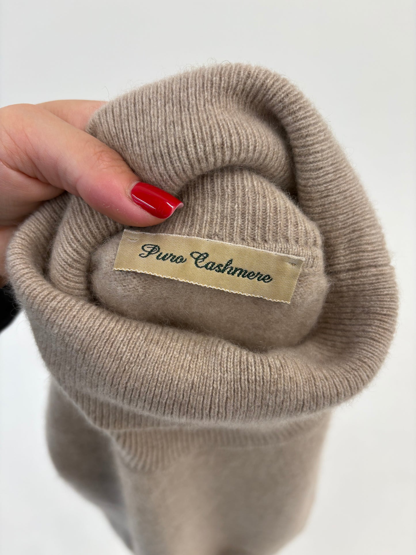 Maleta italiană din cașmir nude multiply luxury