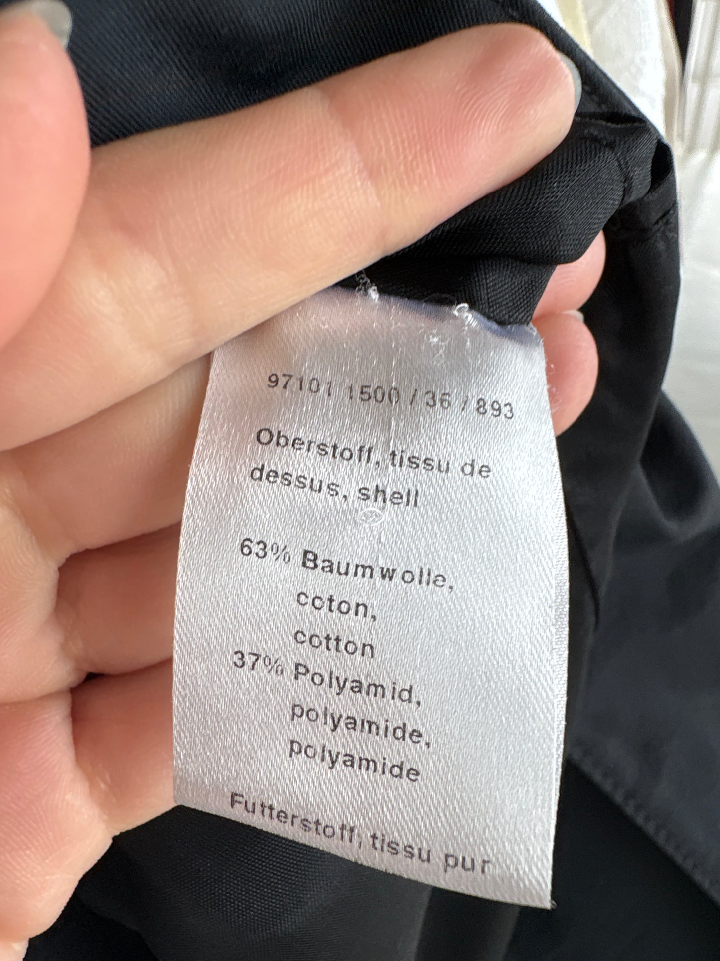 Trench de brand luxury Madeleine negru impermeabil