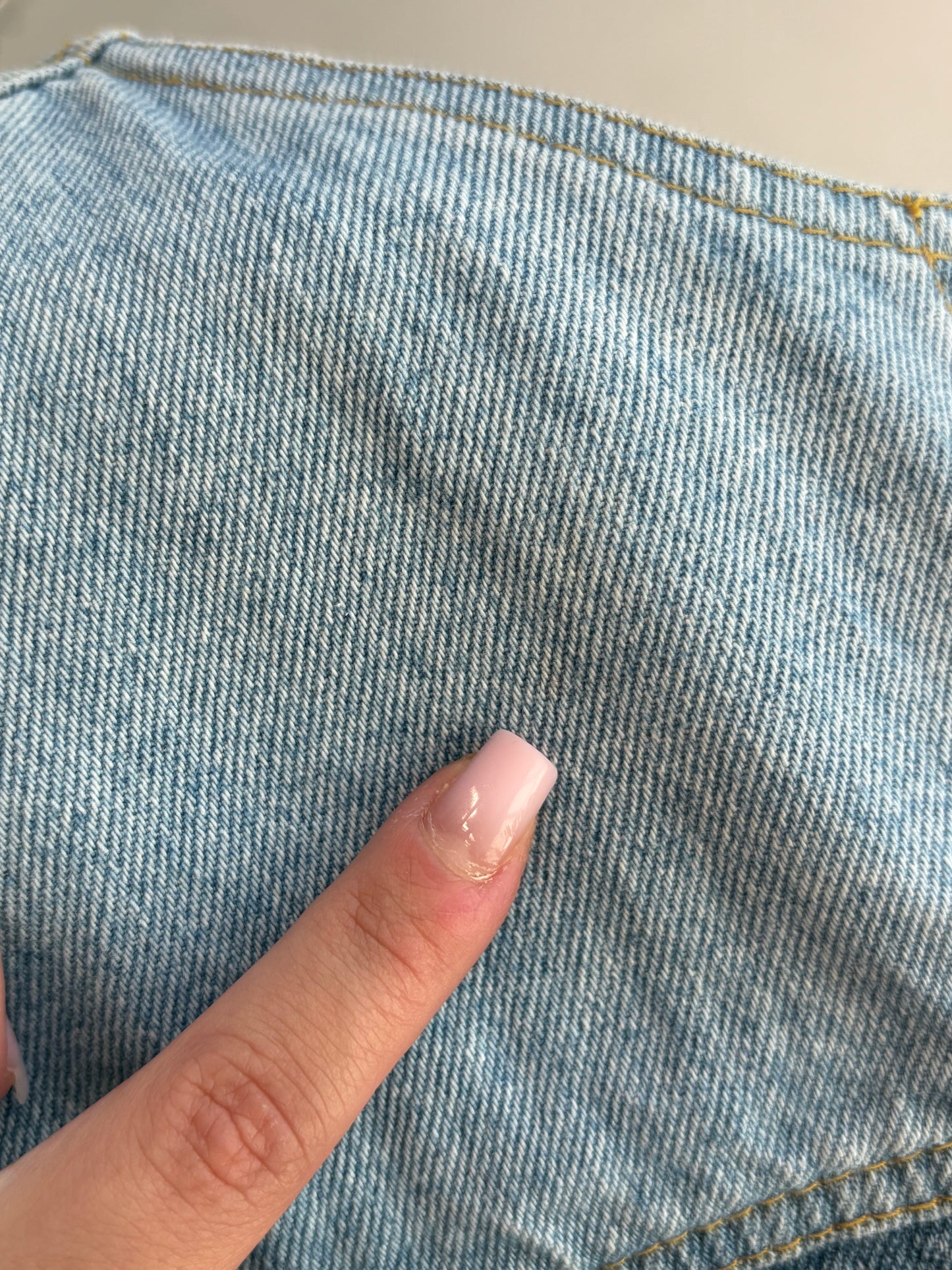 Geacă vintage din jeans în croi ușor cropped